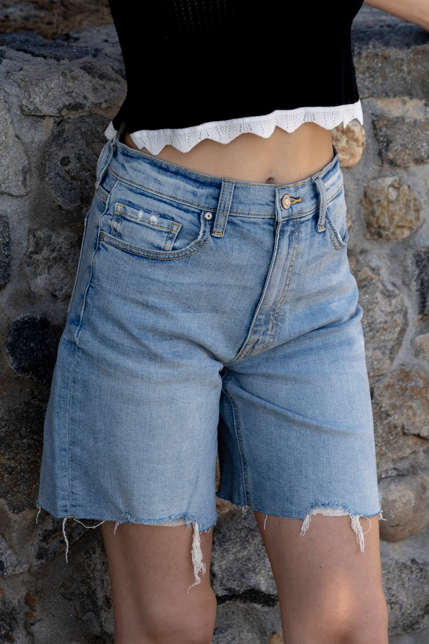 Eunina Alan relaxed shorts in Noran, embodying a laid-back boho coastal vibe from Larrea Cove's new arrivals collection.