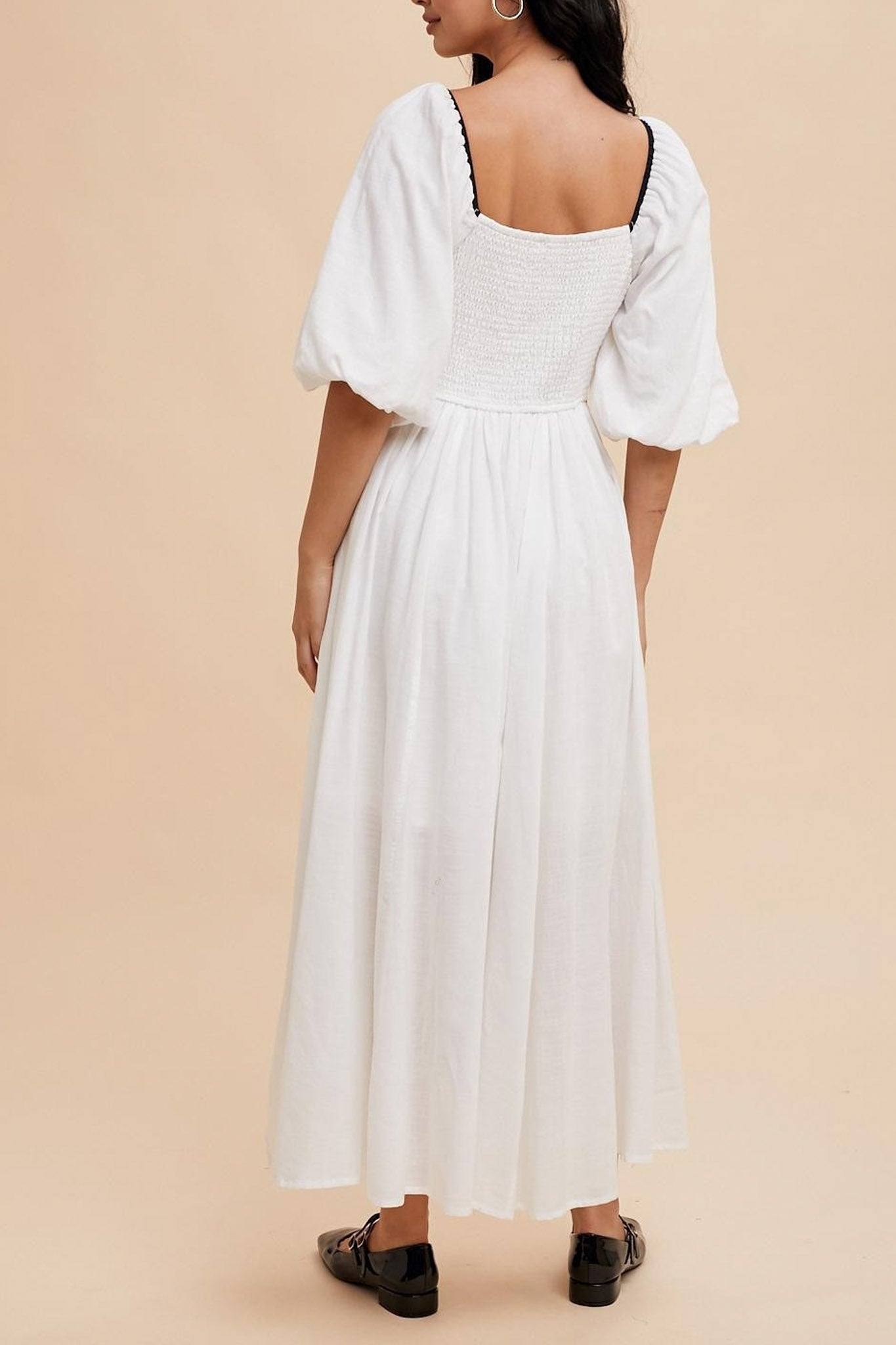 Gia Contrast Velvet Bow Maxi Dress