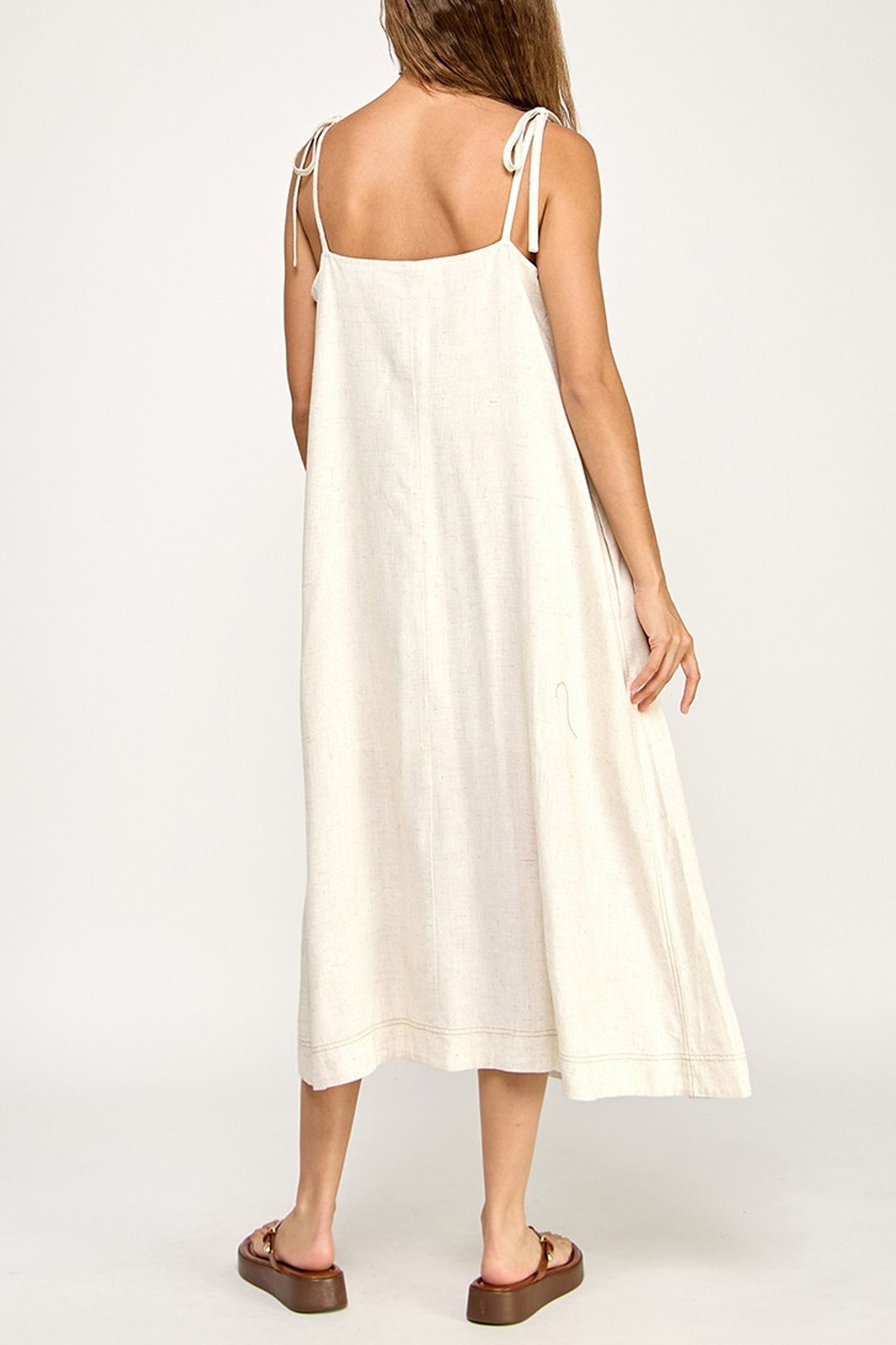 Linen Blend Maxi Dress