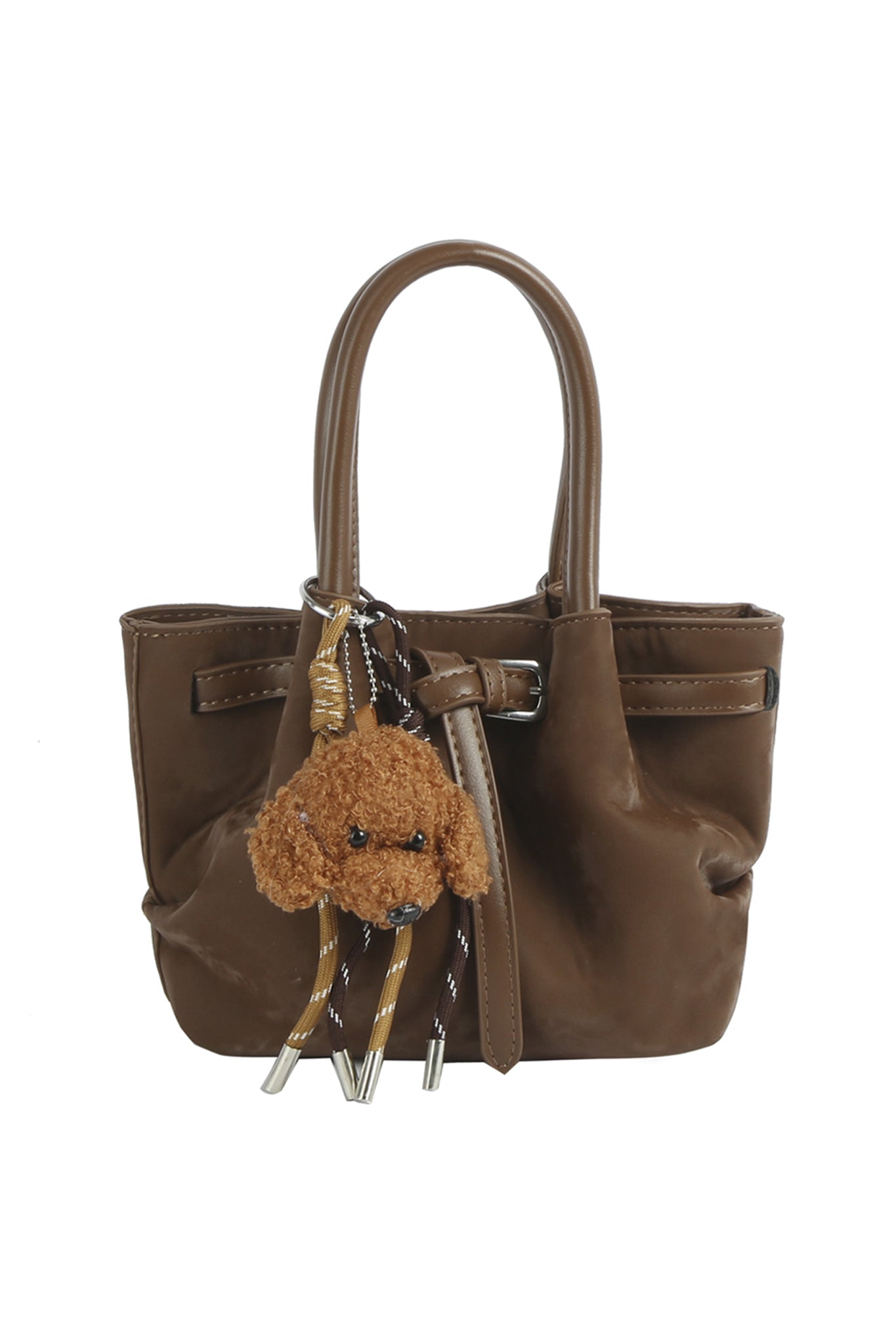 Satchel with Bag Charms in Chocolate