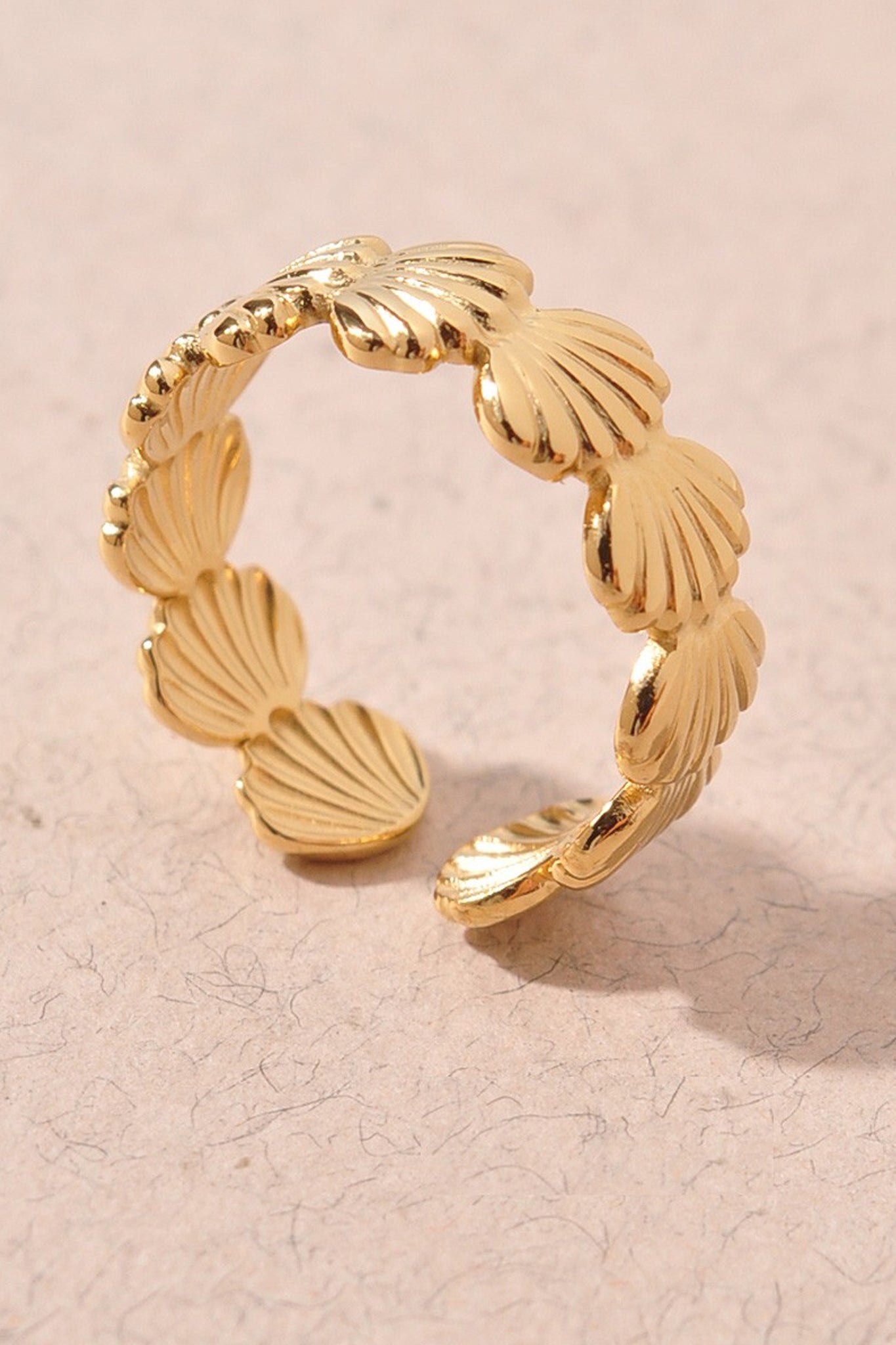 Sea Shell Wrap Open Ring
