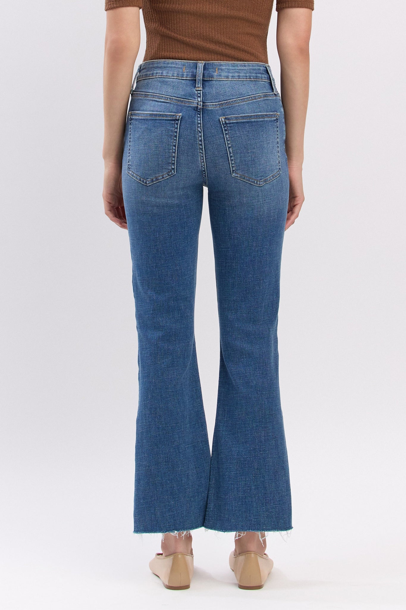 Eunina Kaylee Kick Flare Jeans in Melton