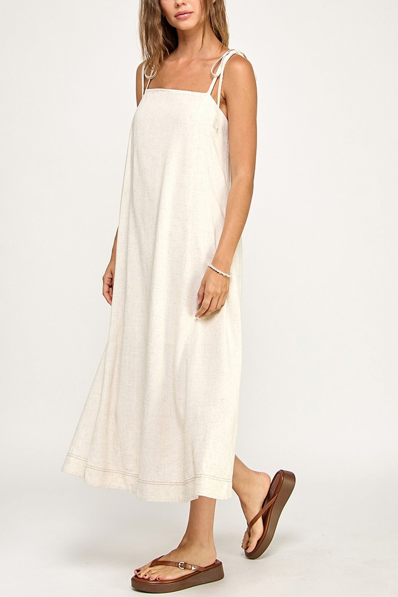 Linen Blend Maxi Dress