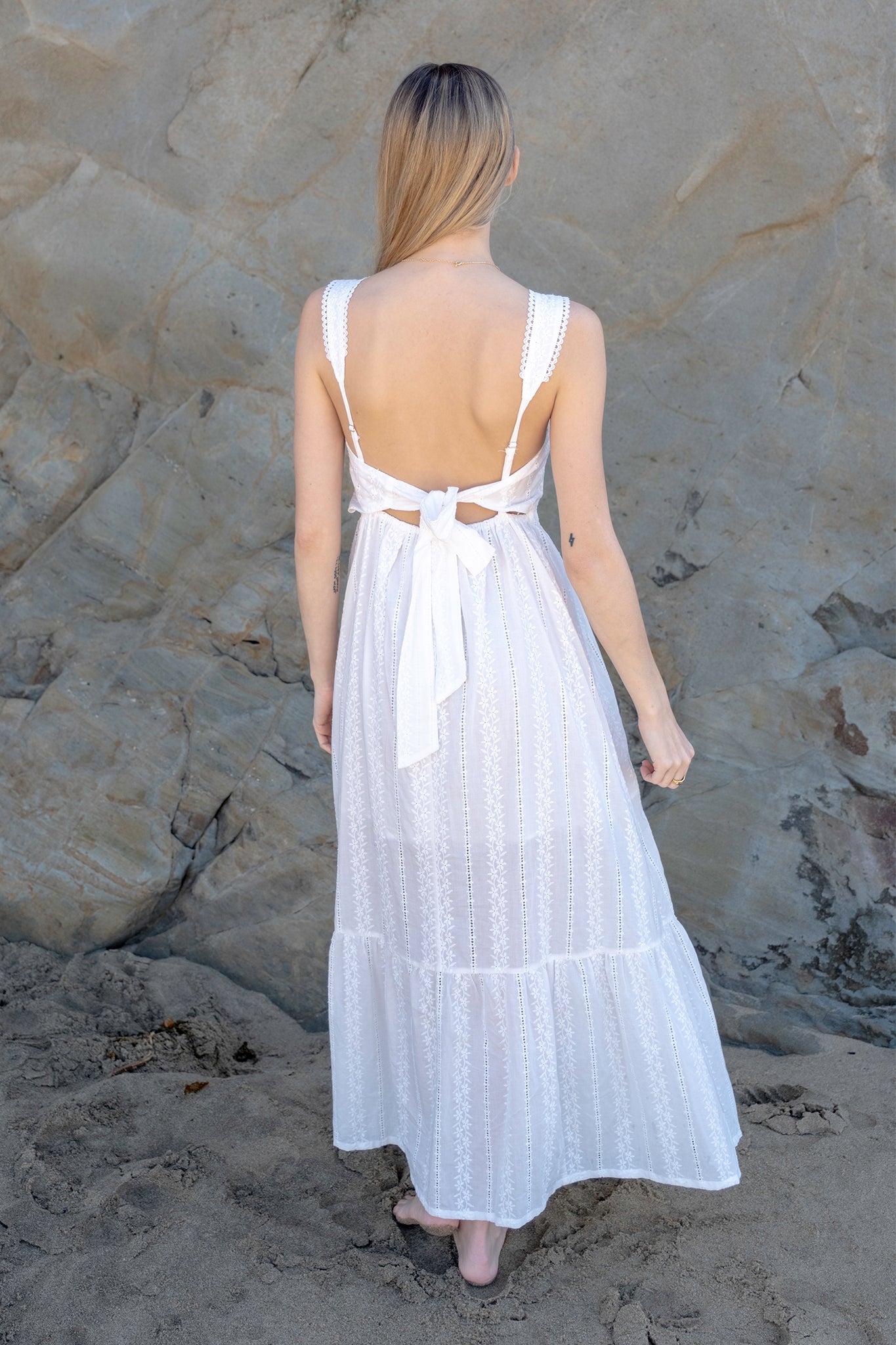 Saltbloom Eyelet Maxi Dress