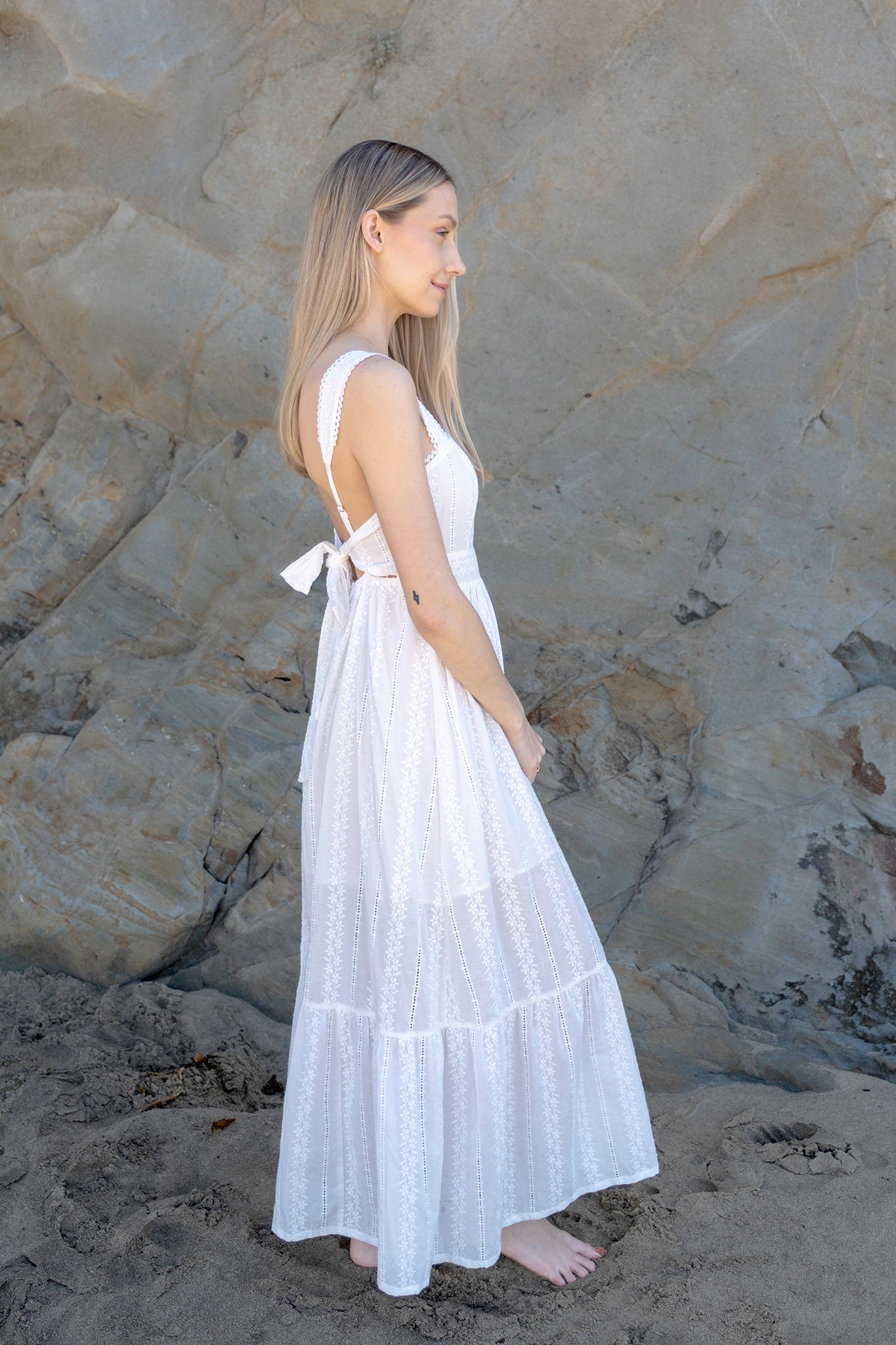 Saltbloom Eyelet Maxi Dress