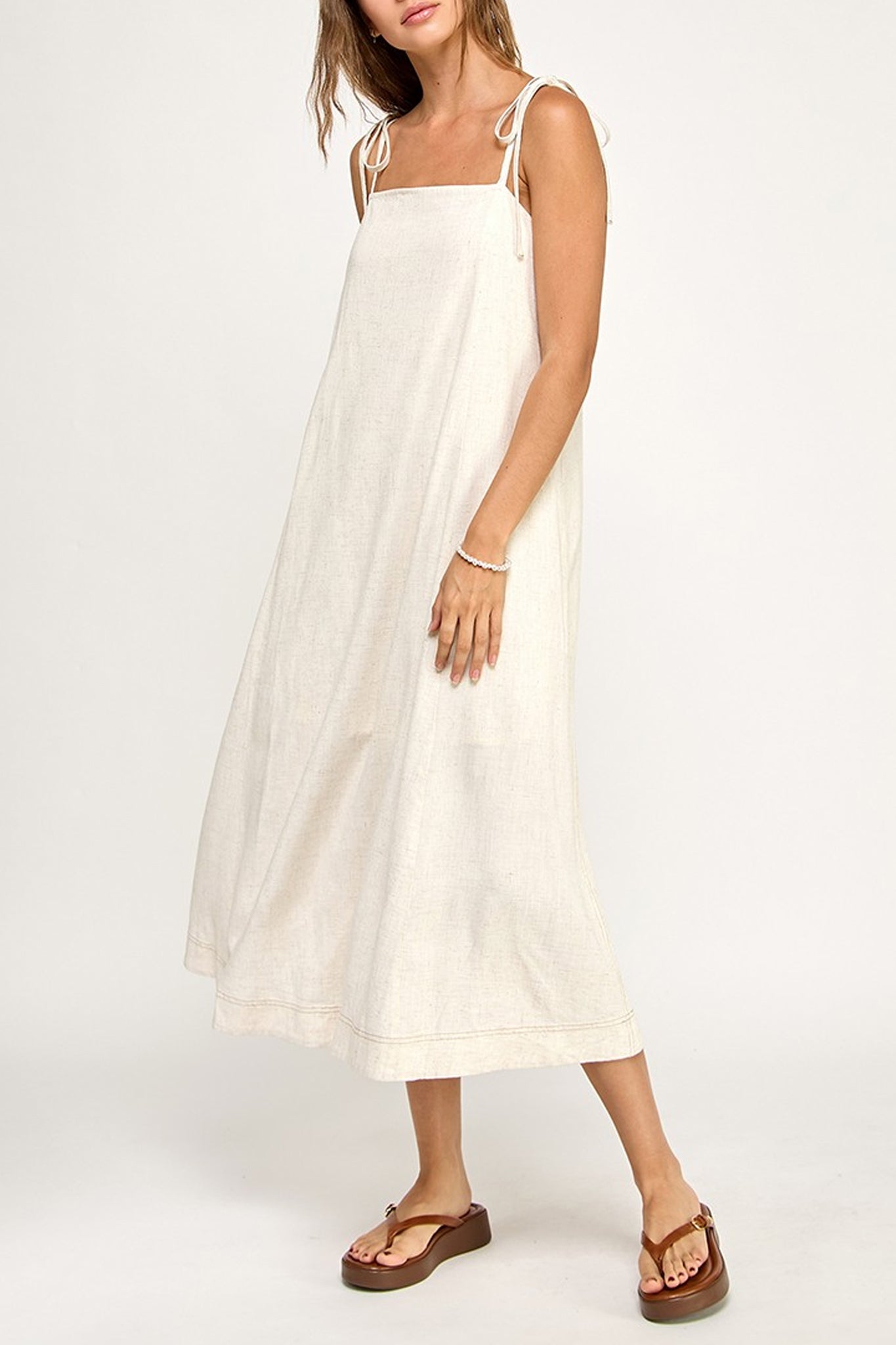 Linen Blend Maxi Dress
