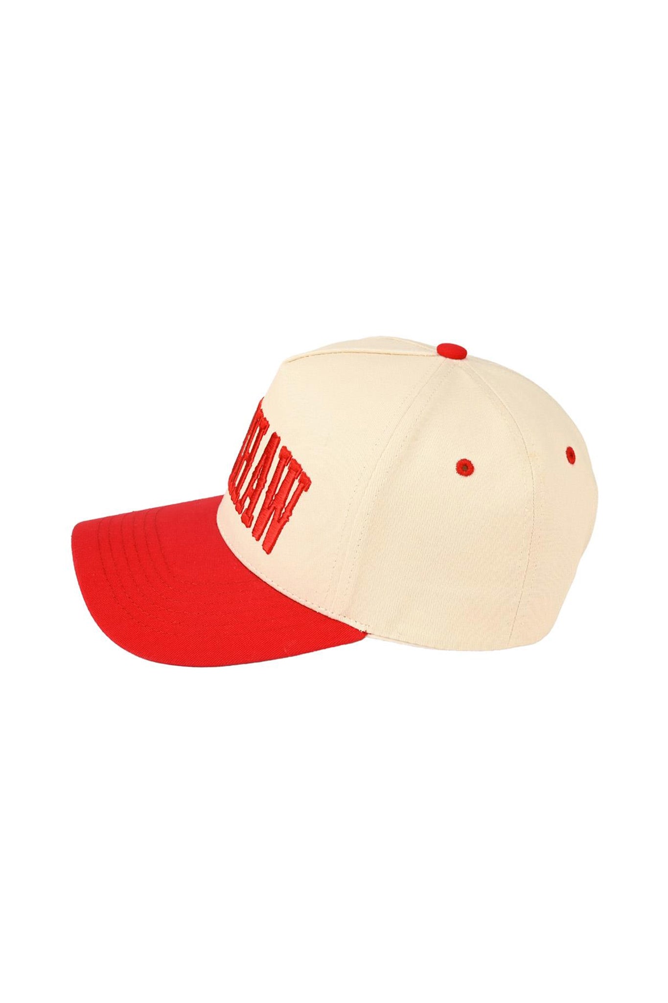 Yeehaw Two-Tone Trucker Hat in Red