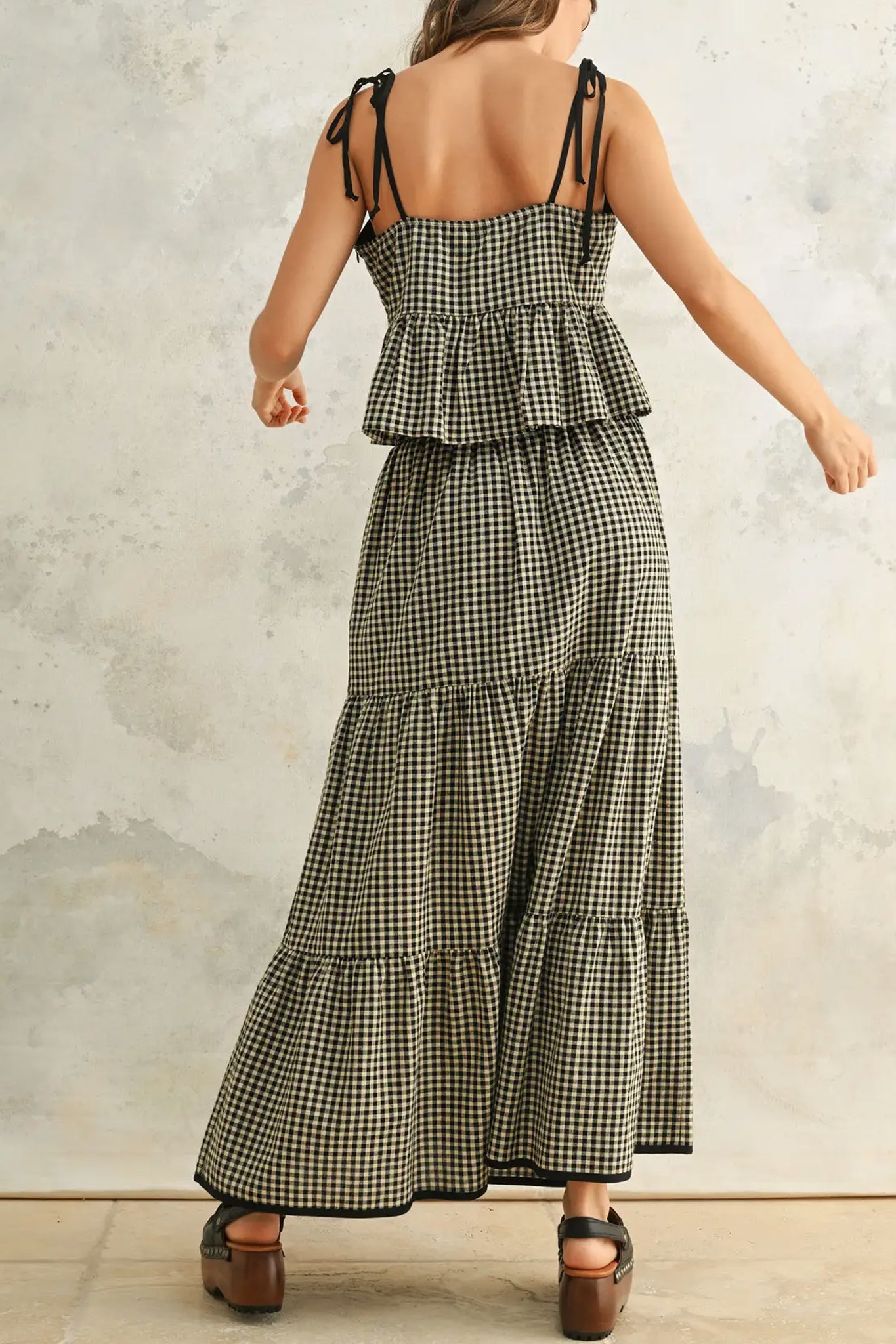 Sonora Gingham Maxi Skirt