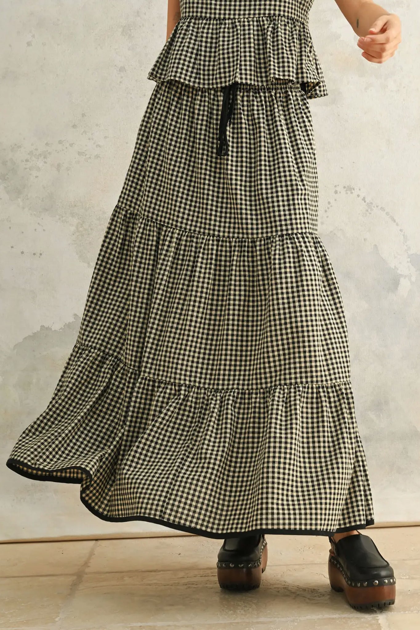 Sonora Gingham Maxi Skirt