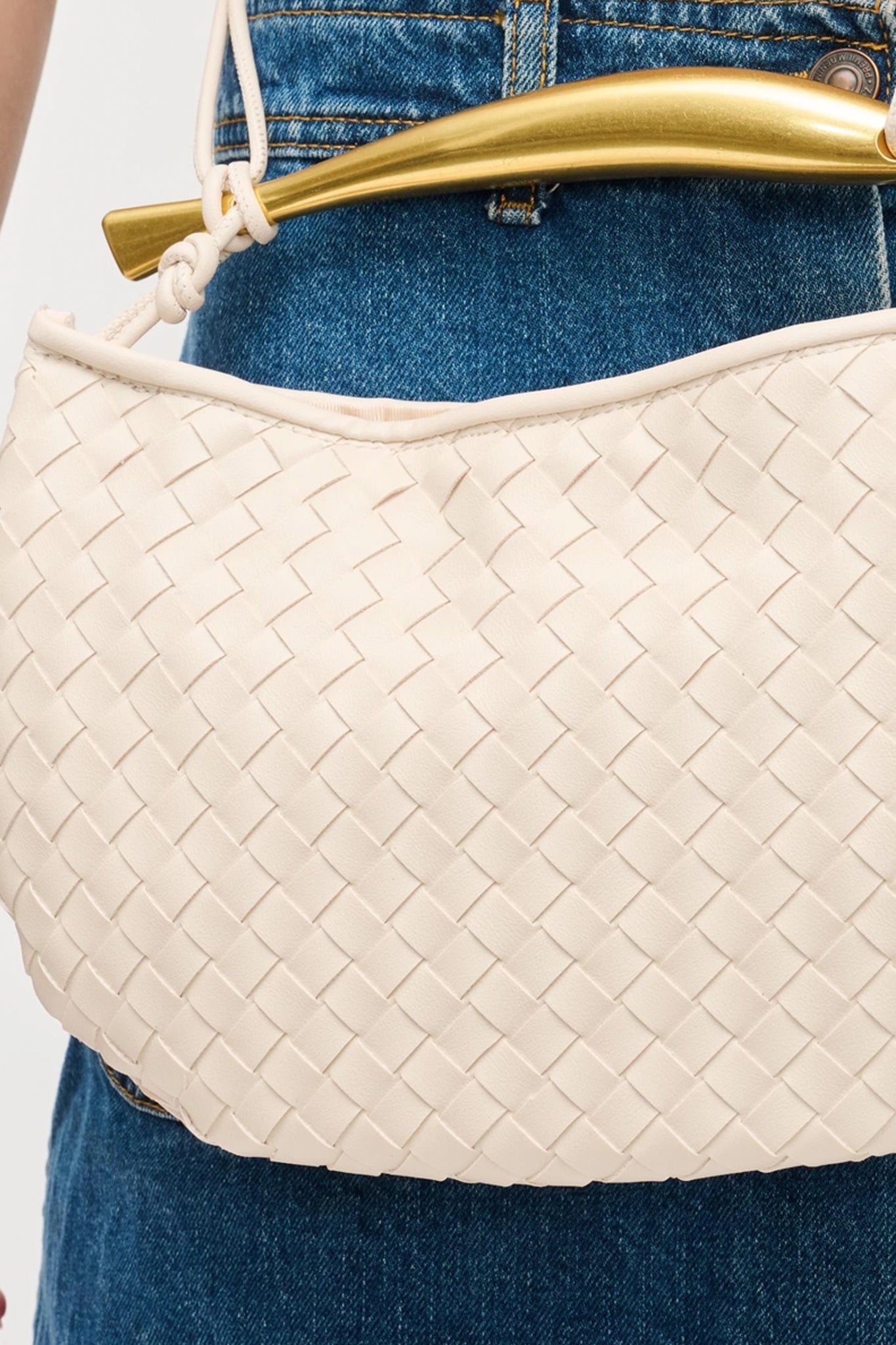 Uma Woven Crossbody in Oatmilk