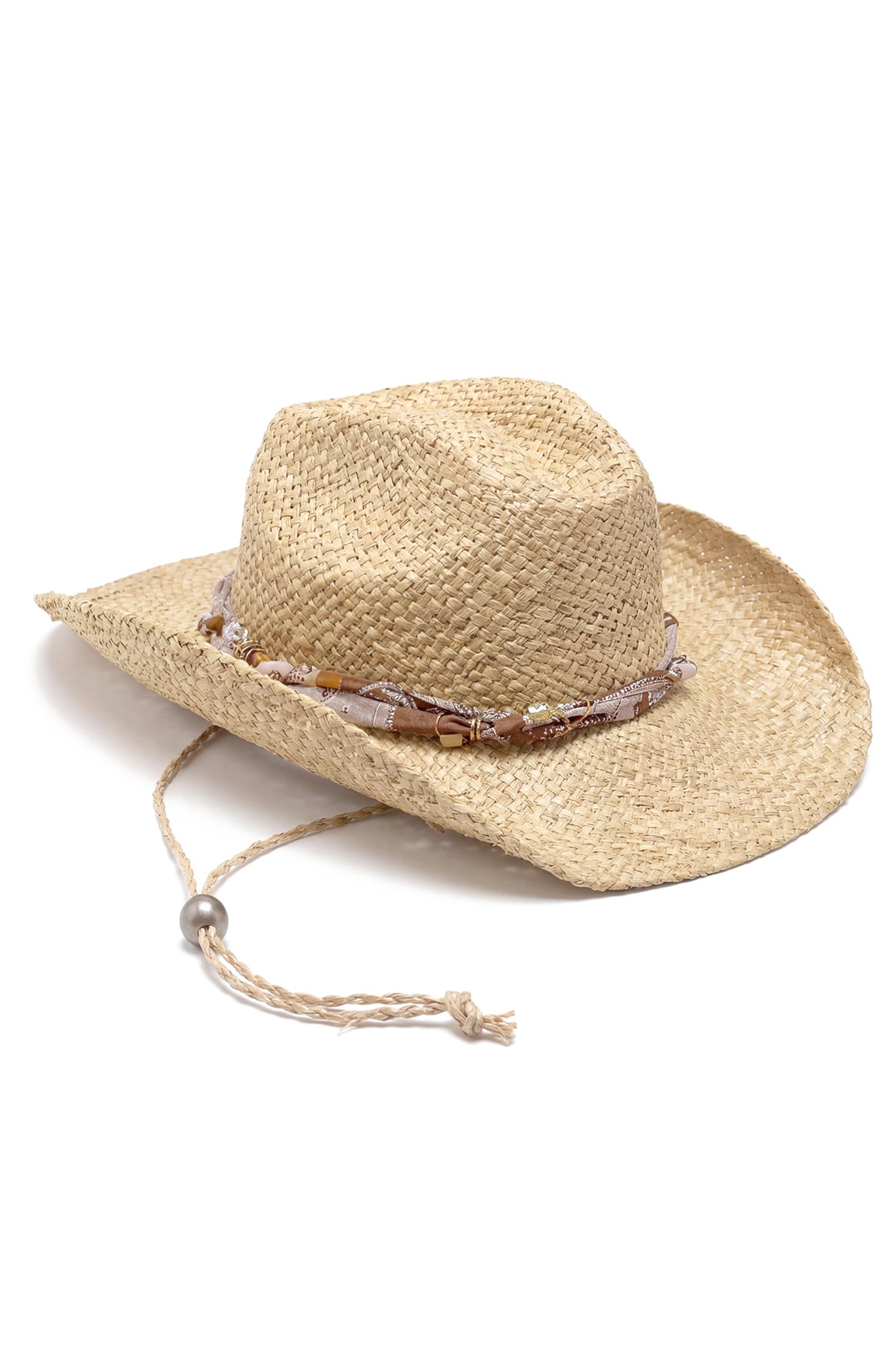 Sundown Raffia Cowboy Hat in Natural