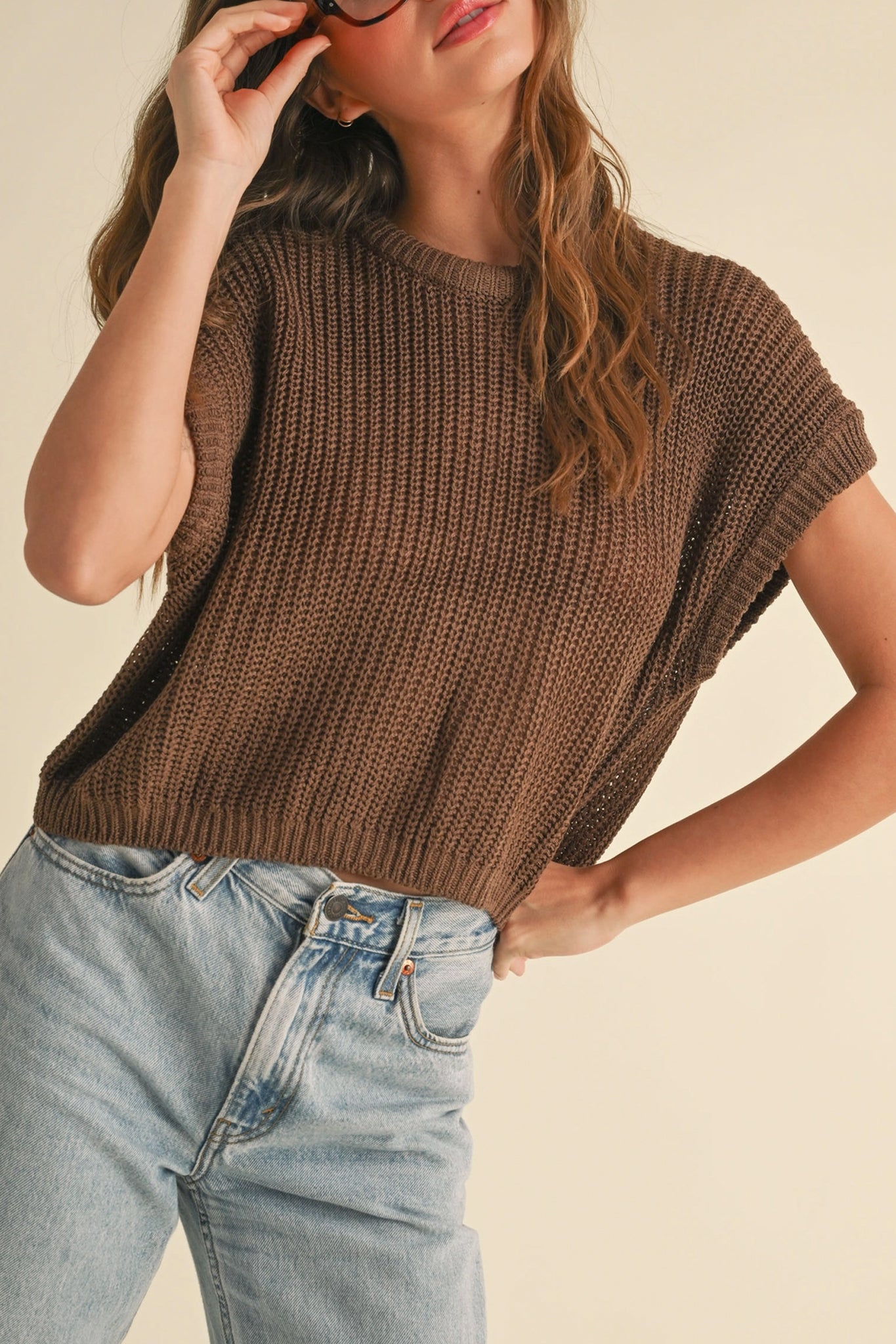 Dolman Sleeve Knit Top