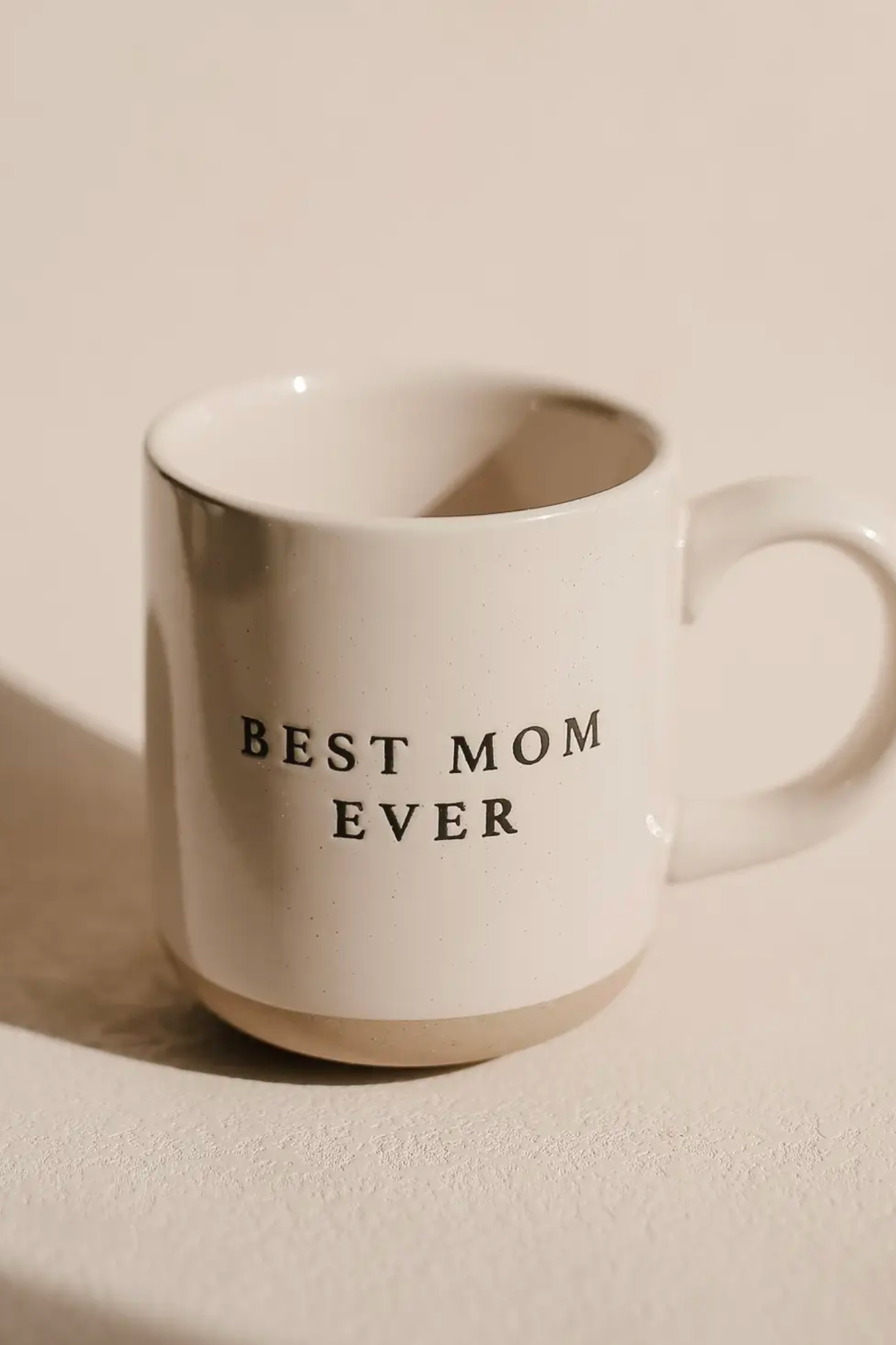 View 1 of Best Mom Ever Stoneware Mug, a Home & Decor from Larrea Cove. Detail: The Best Mom Ever Stoneware Mug is the perfect gift for any mother.