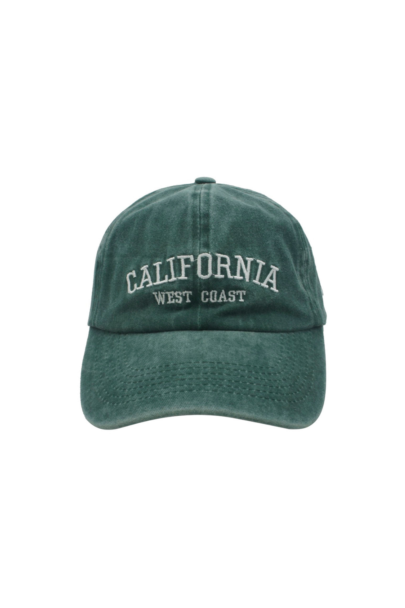 California West Coast Washed Cap in Forest Green