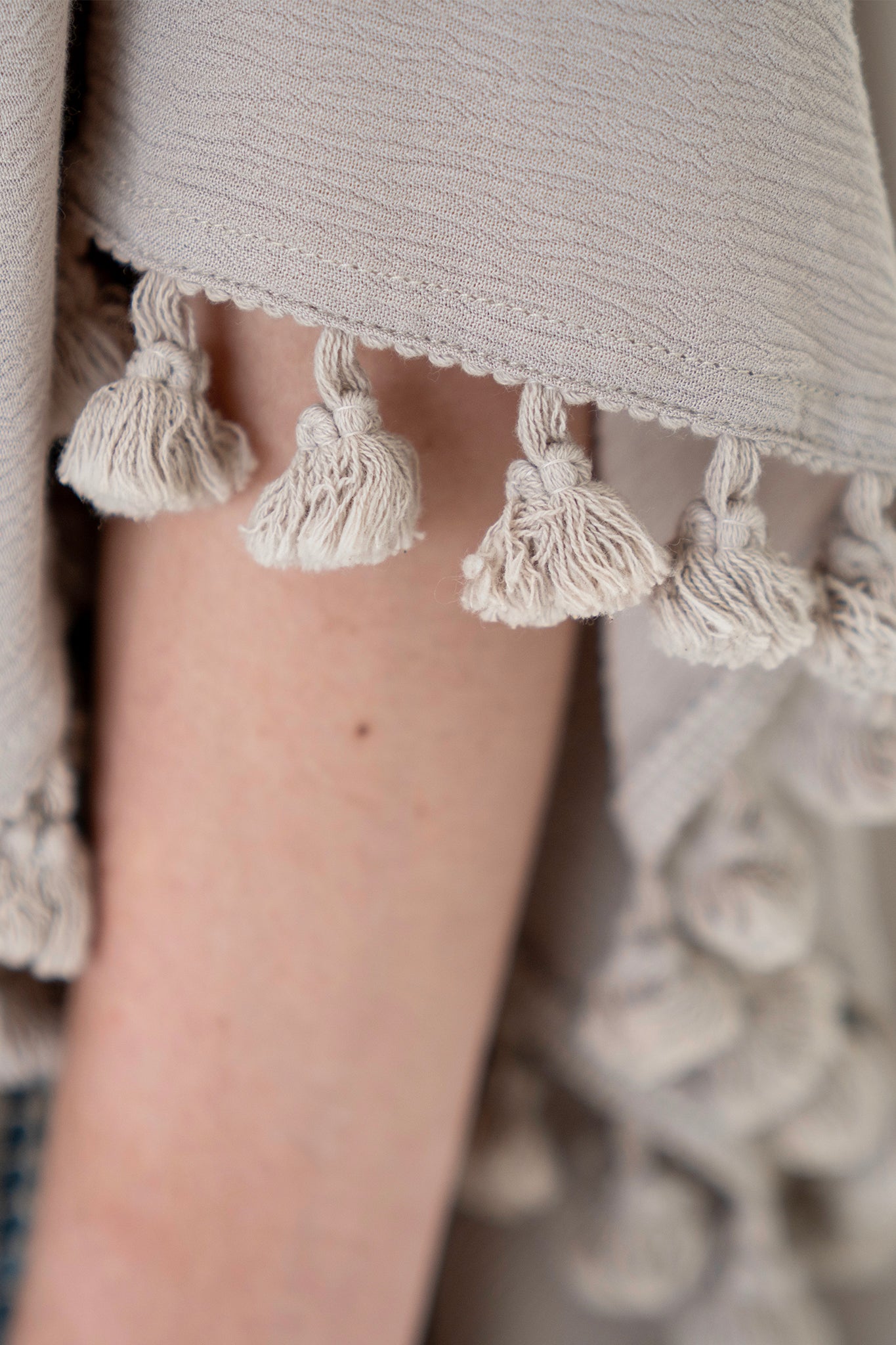 View 4 of Capistrano Tassel Fringe Duster, a Duster from Larrea Cove. Detail: .