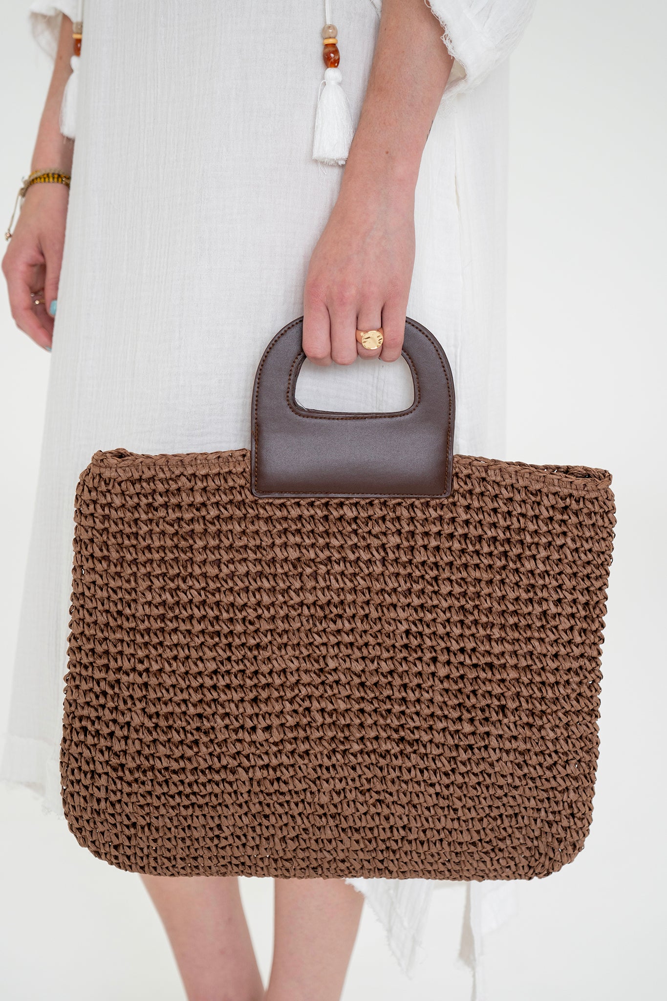 Clemence Tote Bag in Brown