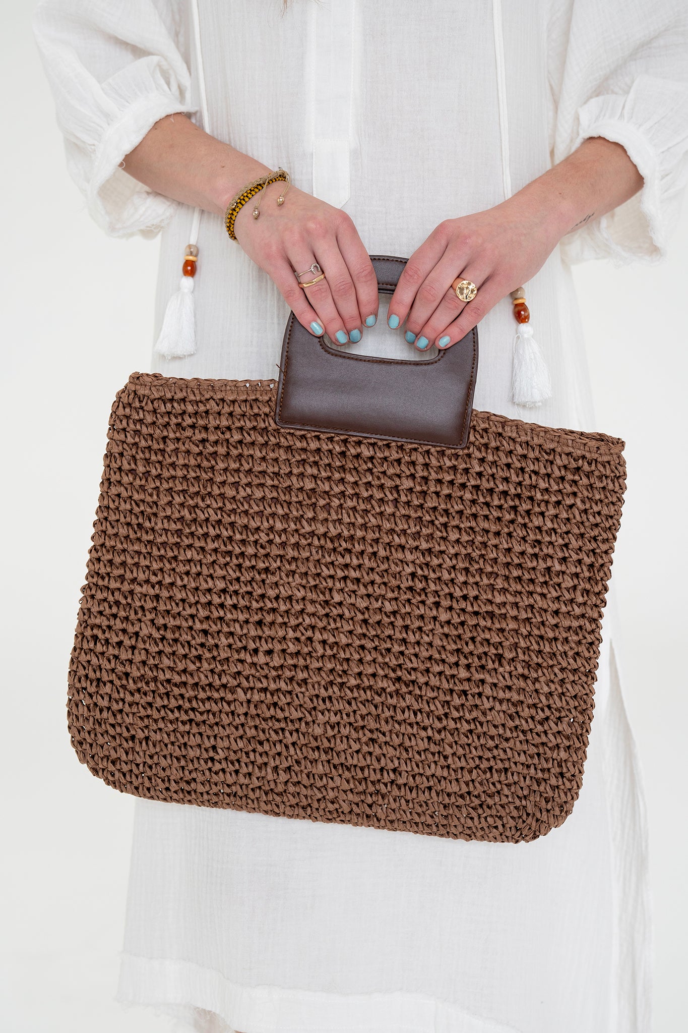 Clemence Tote Bag in Brown