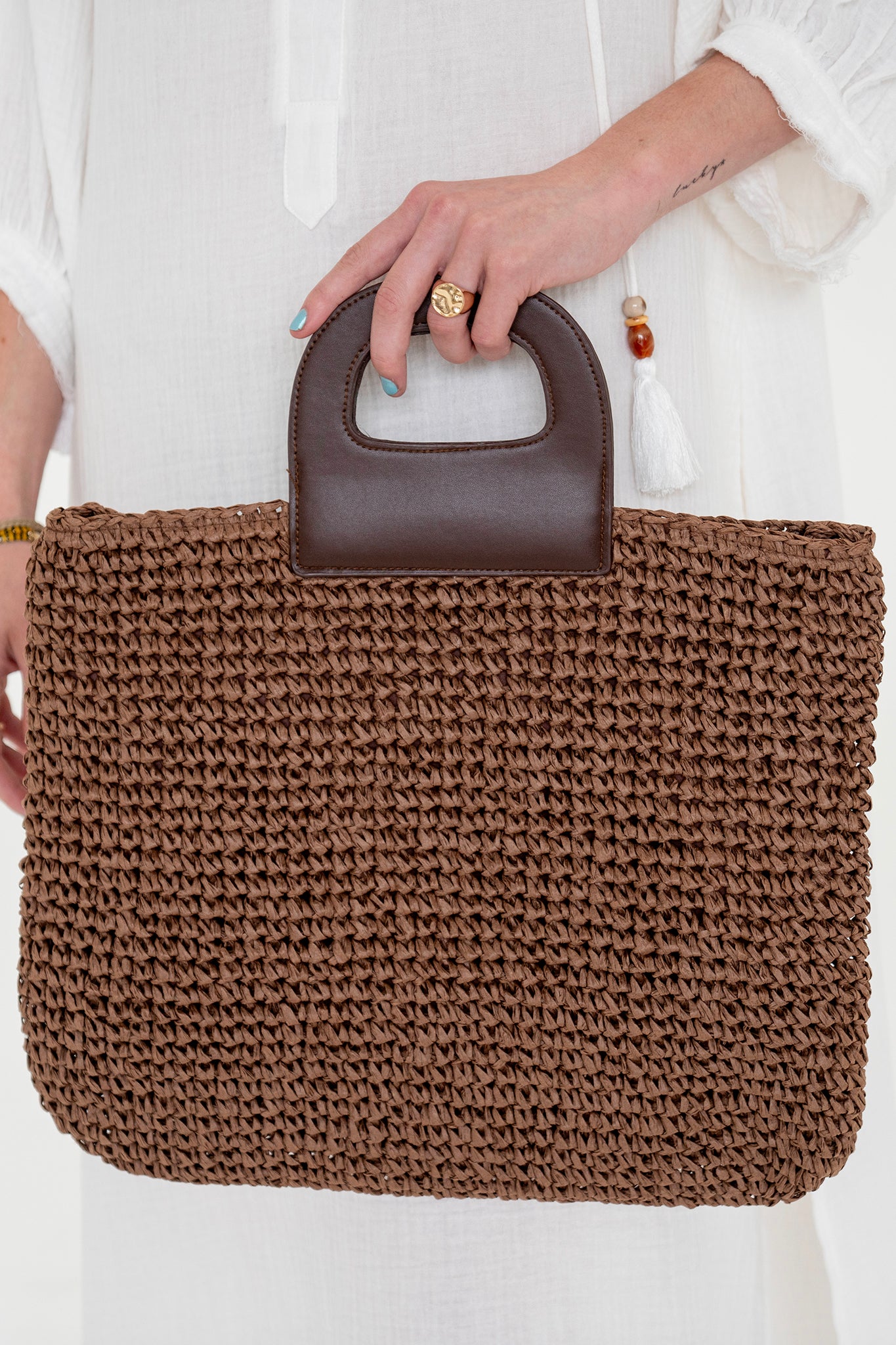 Clemence Tote Bag in Brown