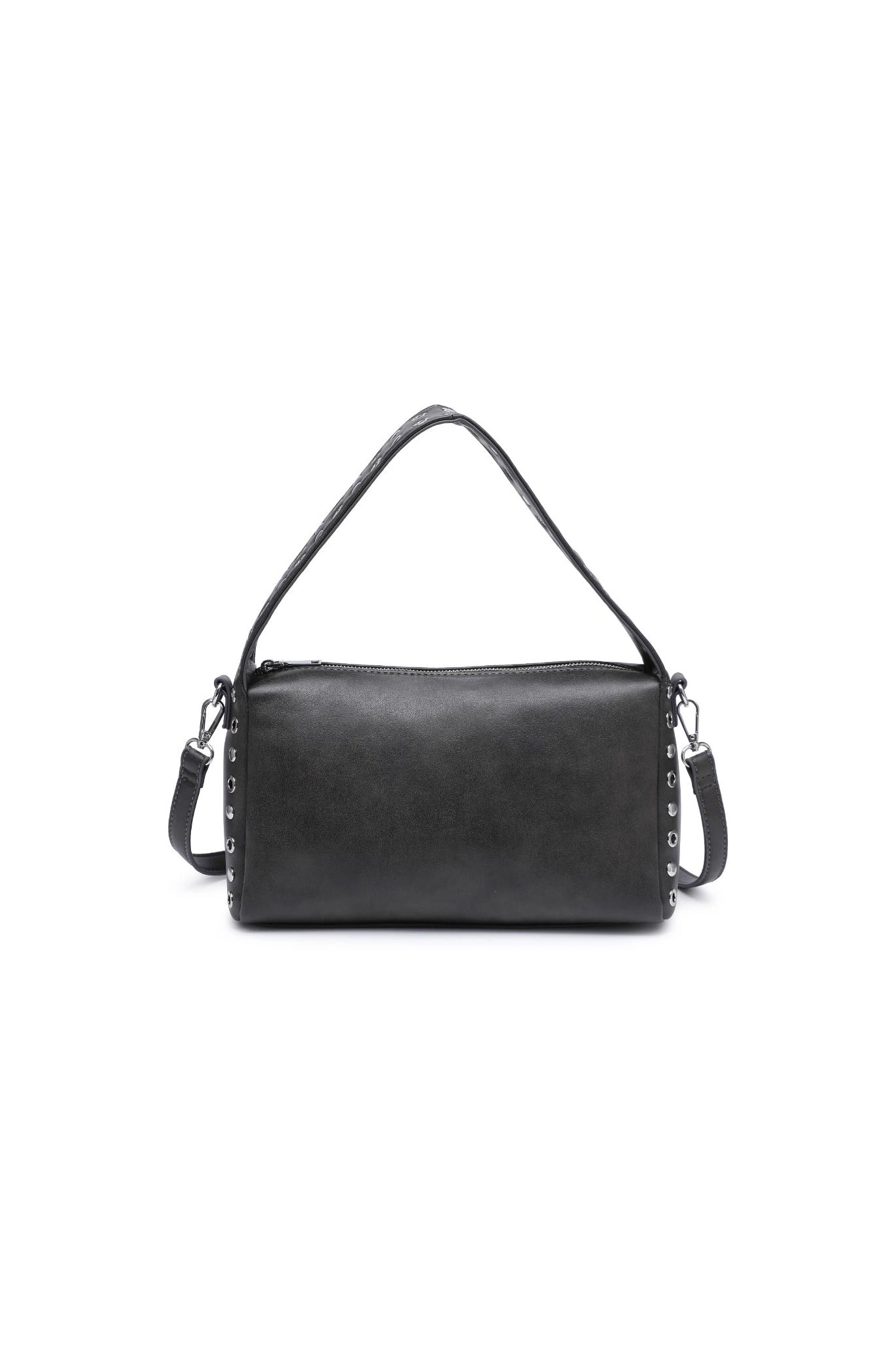 Silver Sands Studded Shoulder Bag in Gunmetal