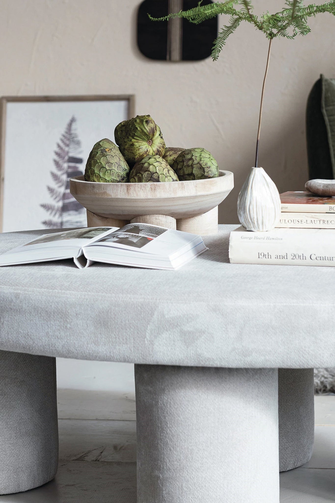 Desert Grove Footed Wood Bowl