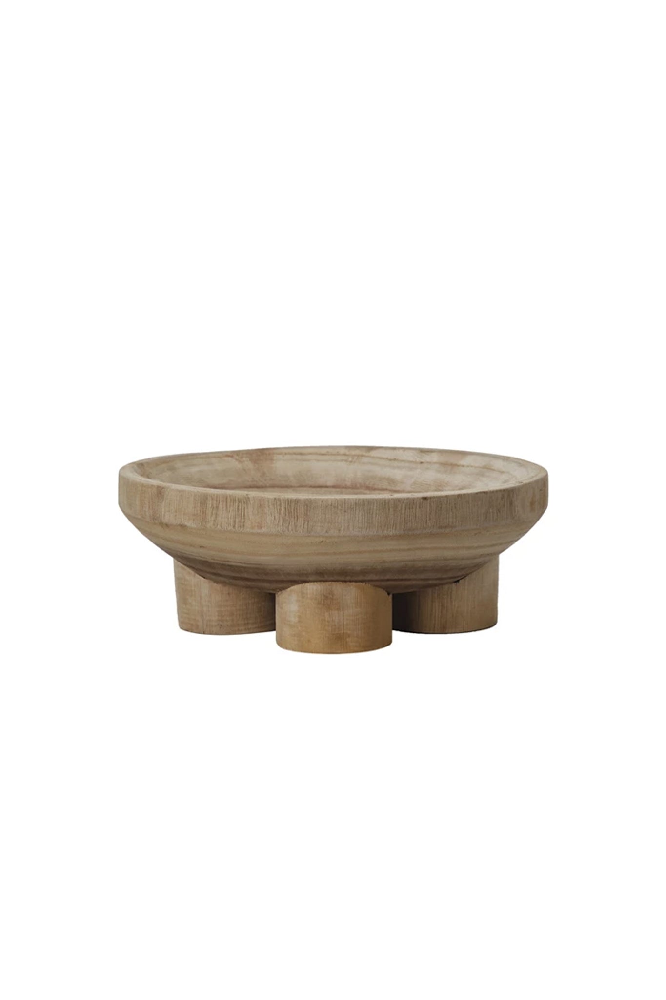 Desert Grove Footed Wood Bowl
