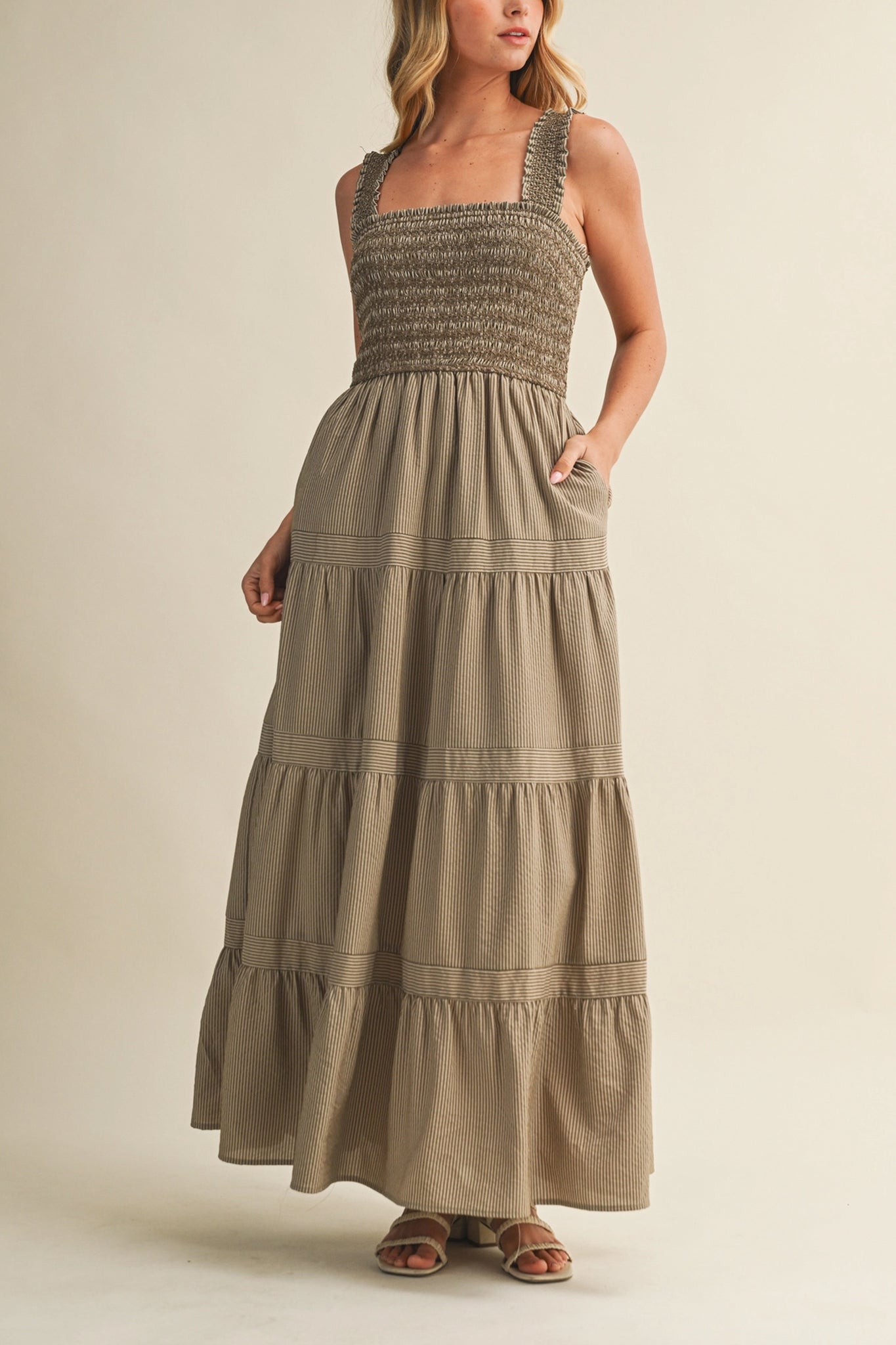 Desert Tide Smocked Maxi Dress