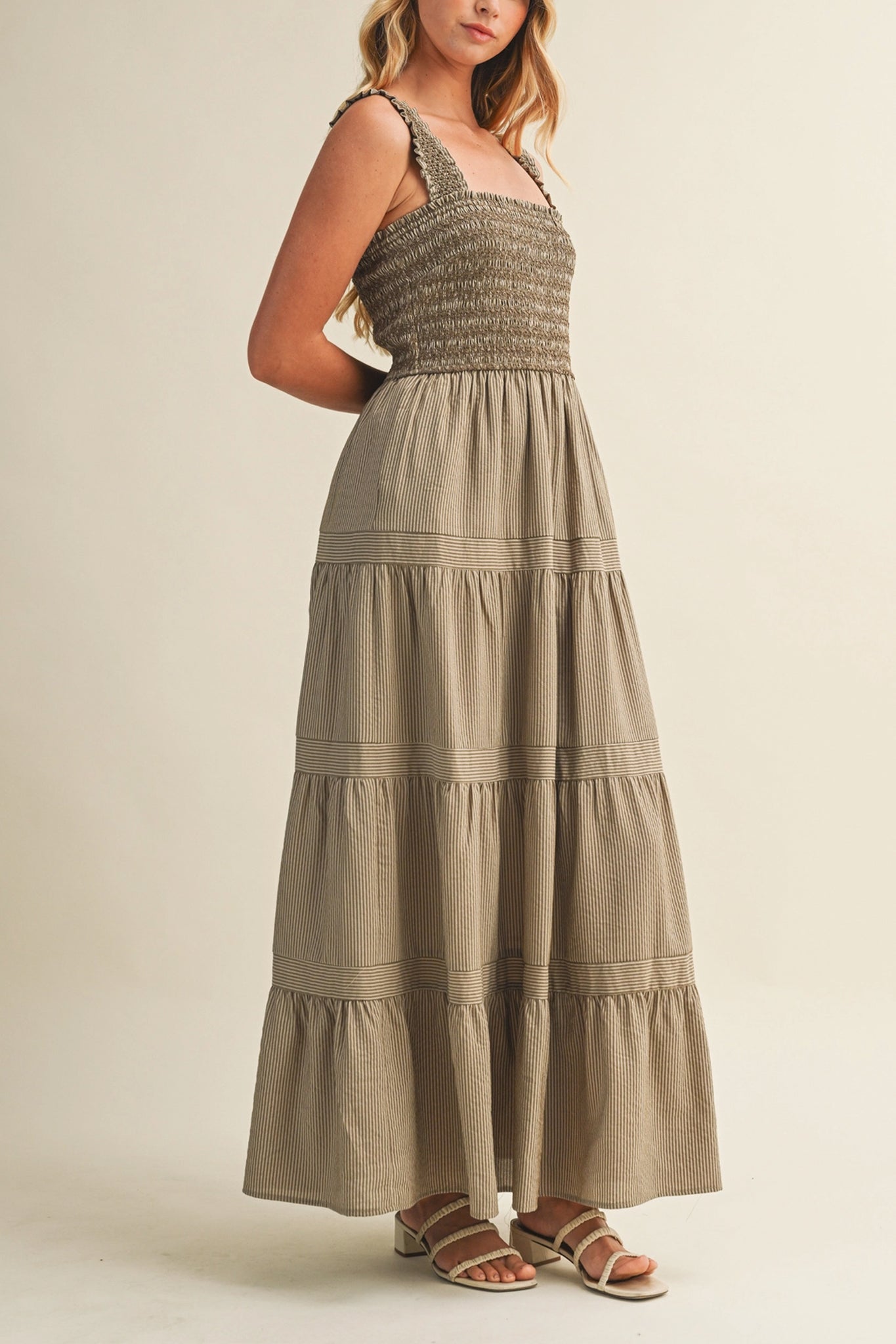 Desert Tide Smocked Maxi Dress