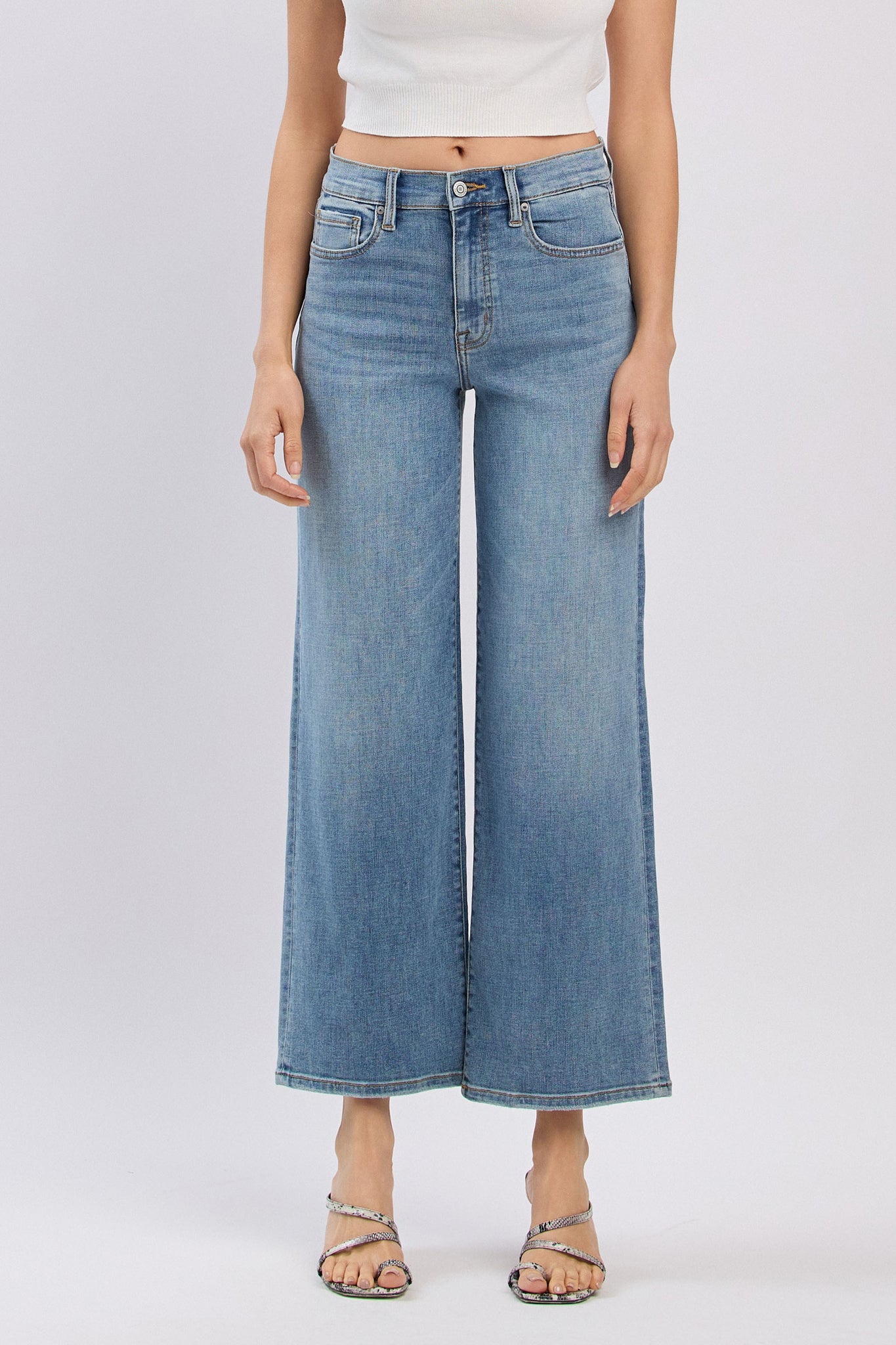 Eunina Brit High Rise Wide Leg in Fairy Duster
