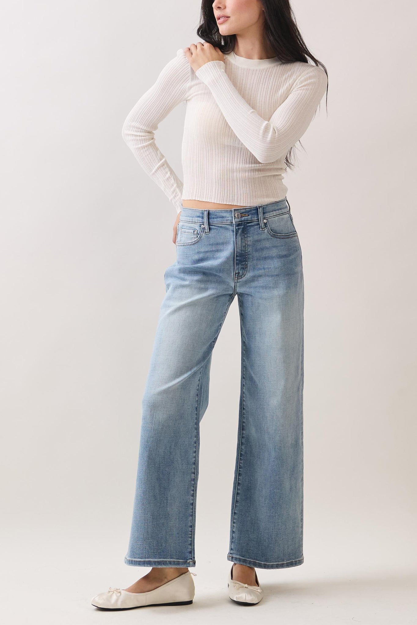 Eunina Brit Wide Leg Jeans in Prescott