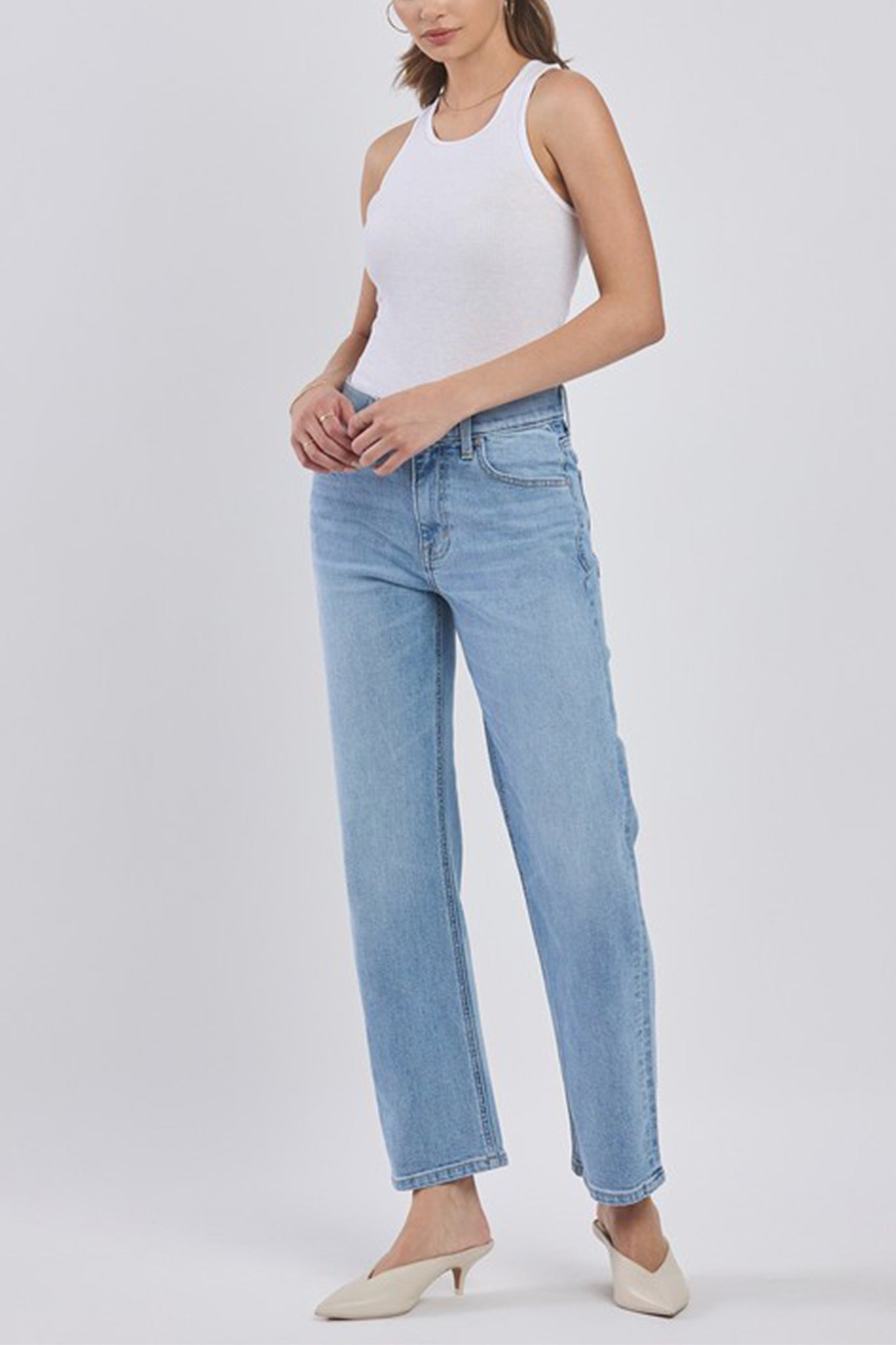 Eunina Danica Bowed Straight Jeans in Kuma