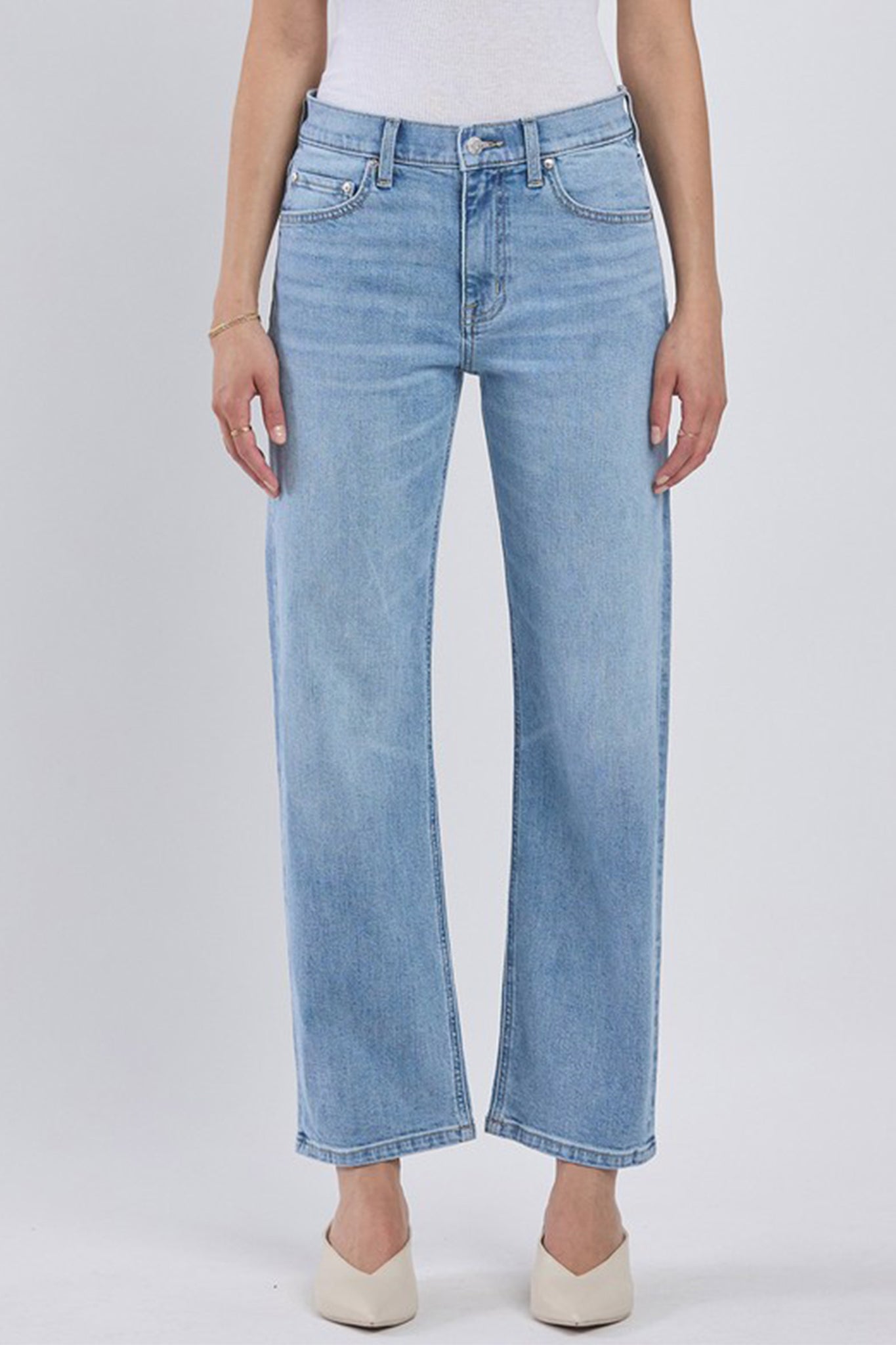 Eunina Danica Bowed Straight Jeans in Kuma
