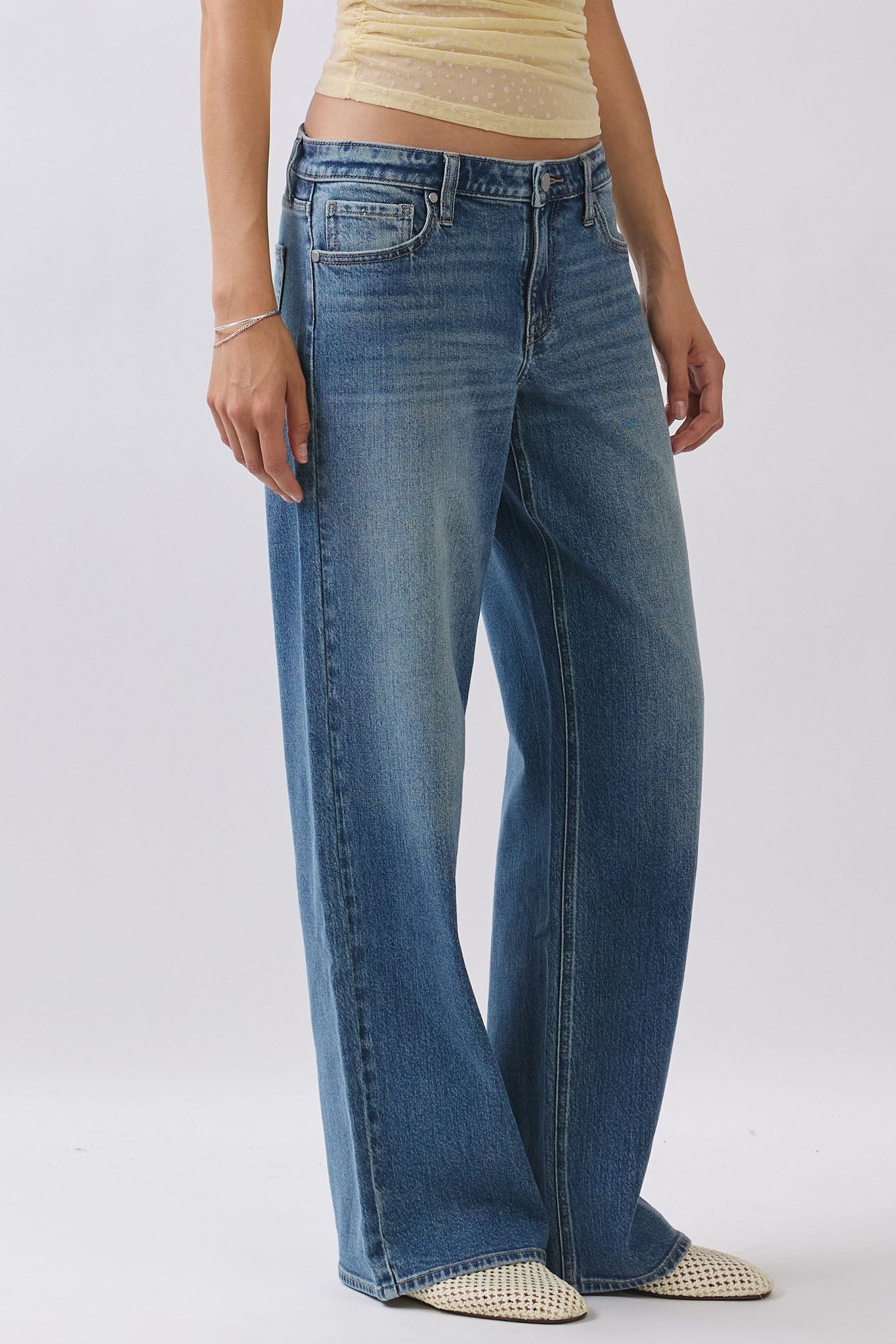 Eunina Vesper Relaxed Wide Leg Jeans in Sundown