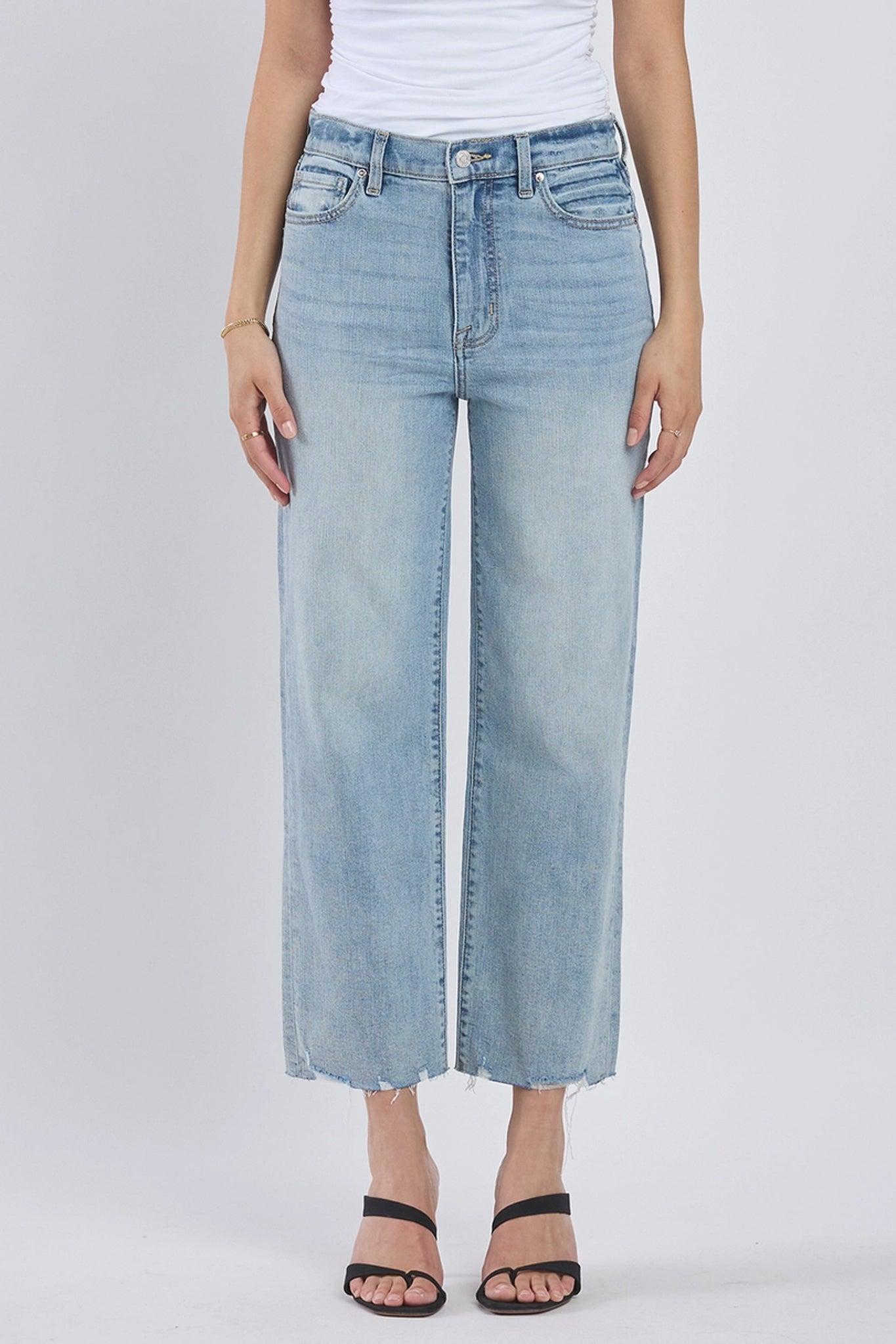 Eunina Dawn wide leg jeans in sunsets, embodying Larrea Cove's effortless boho coastal style, perfect for new arrivals in bottoms.