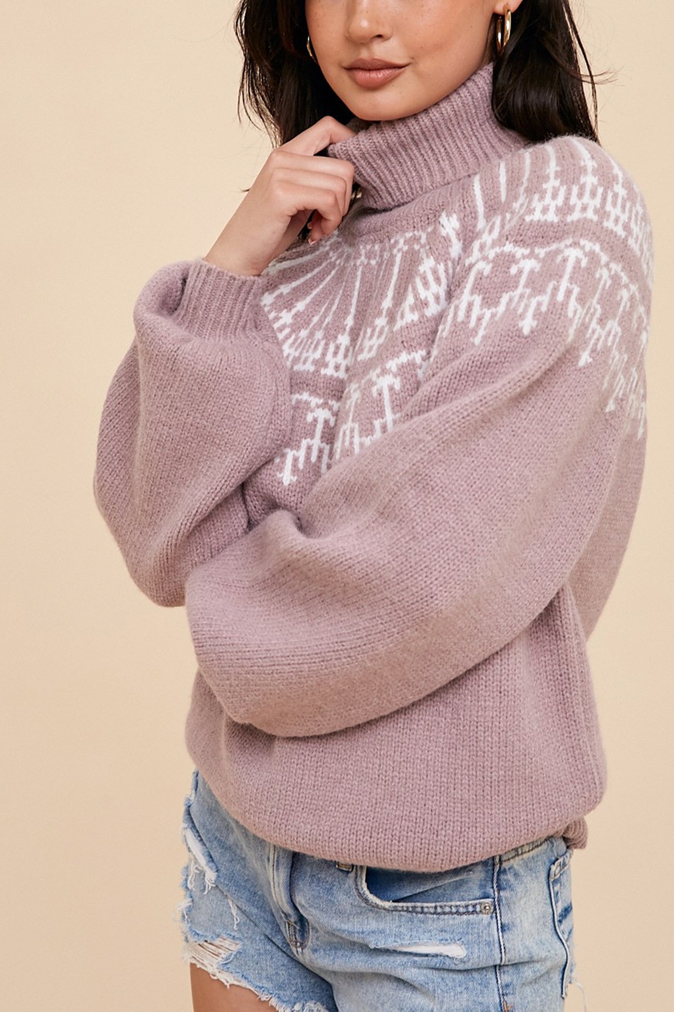 Fair Isle Turtleneck Sweater