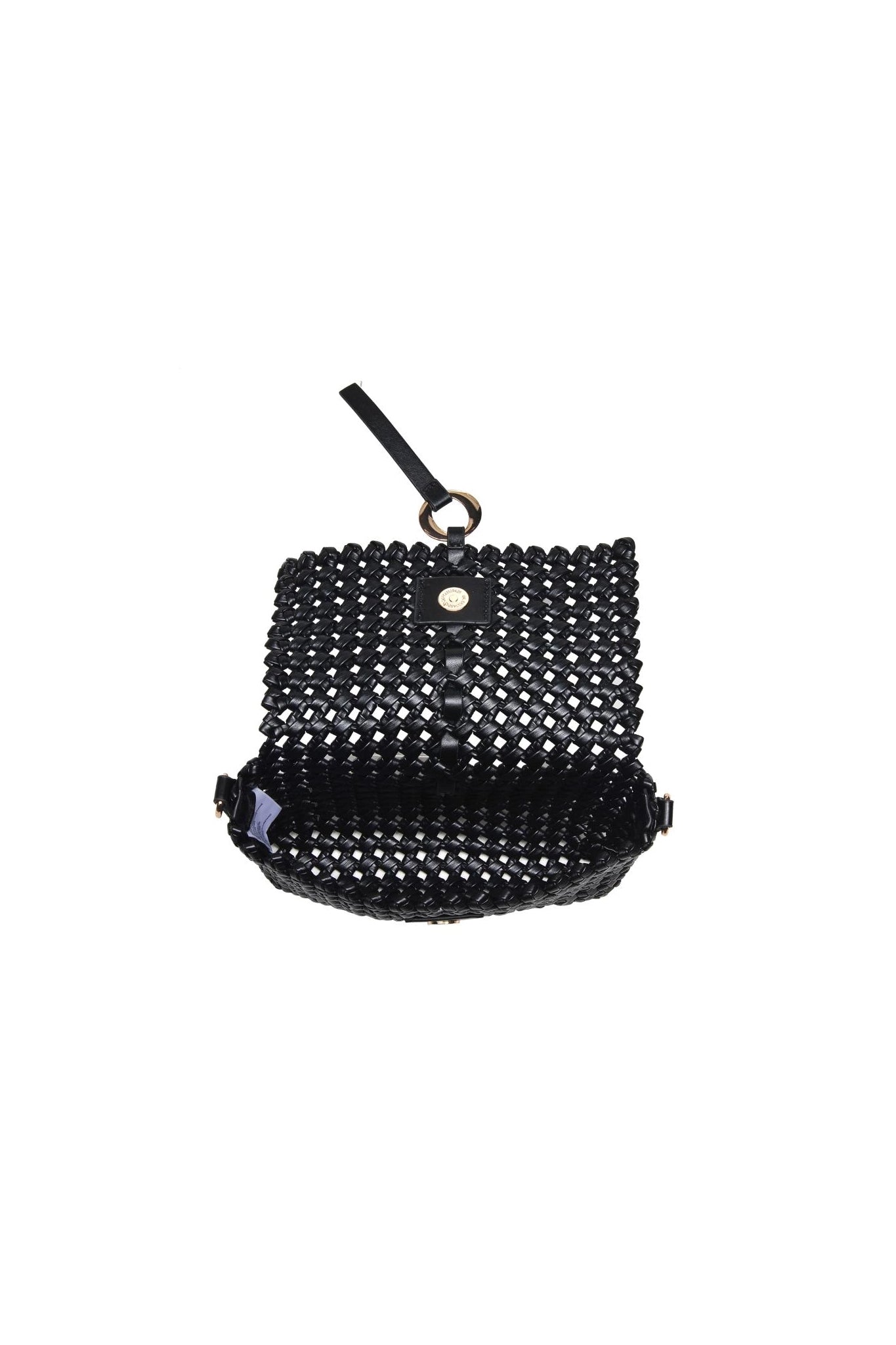 Knot Woven Crossbody in Black