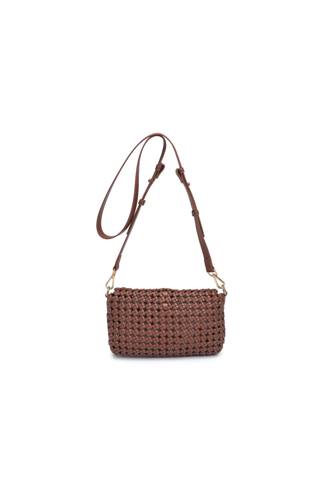 Knot Woven Crossbody in Café