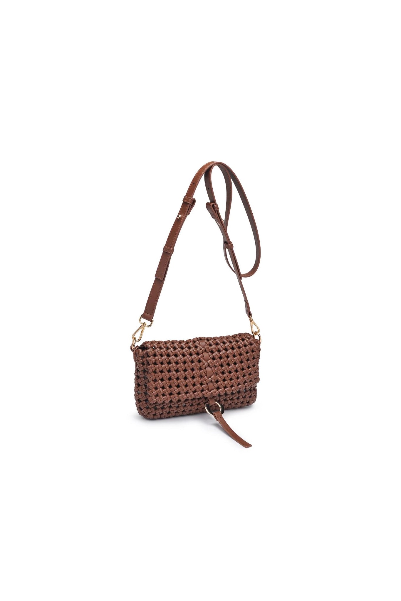 Knot Woven Crossbody in Café
