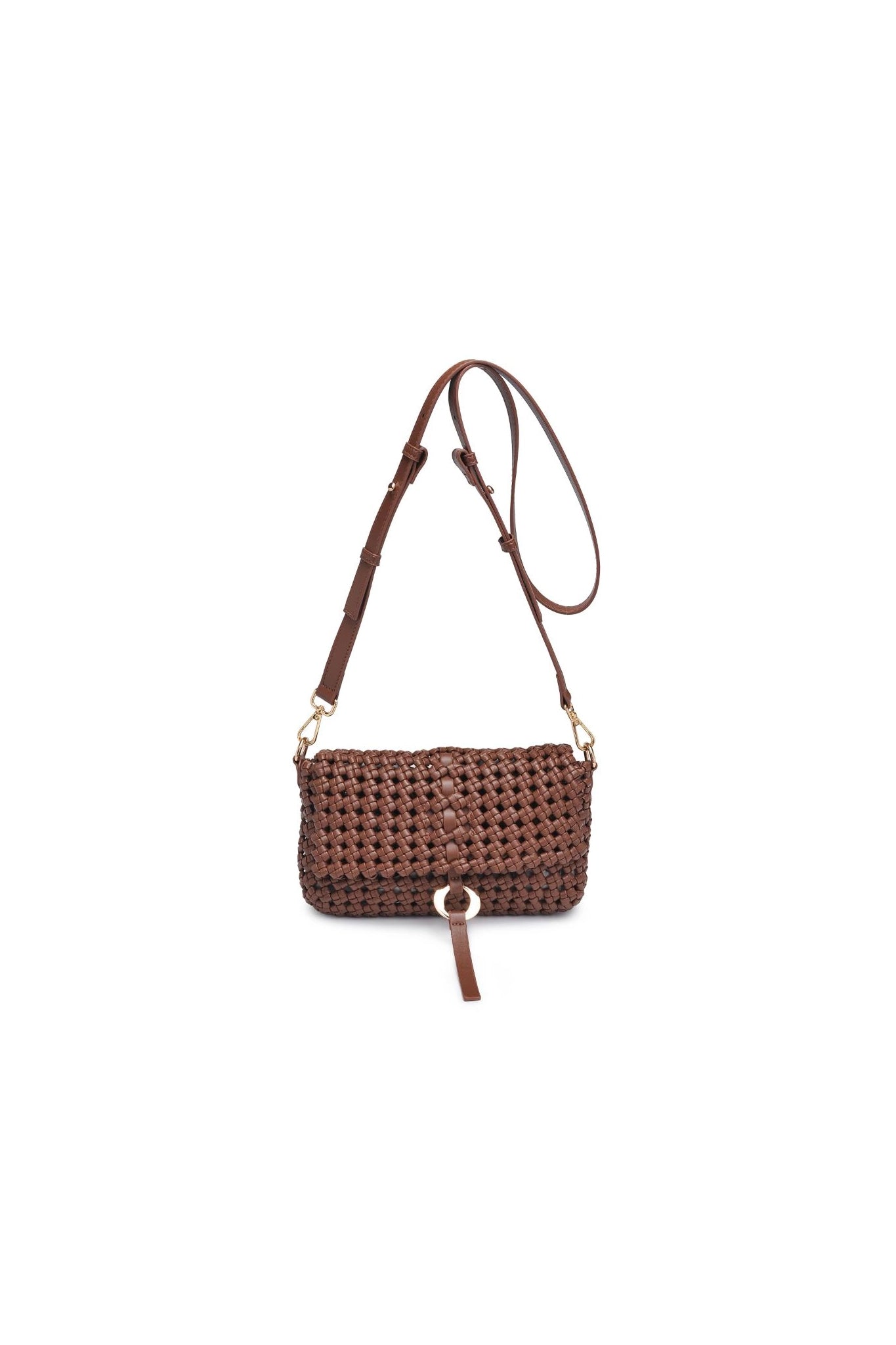 Knot Woven Crossbody in Café