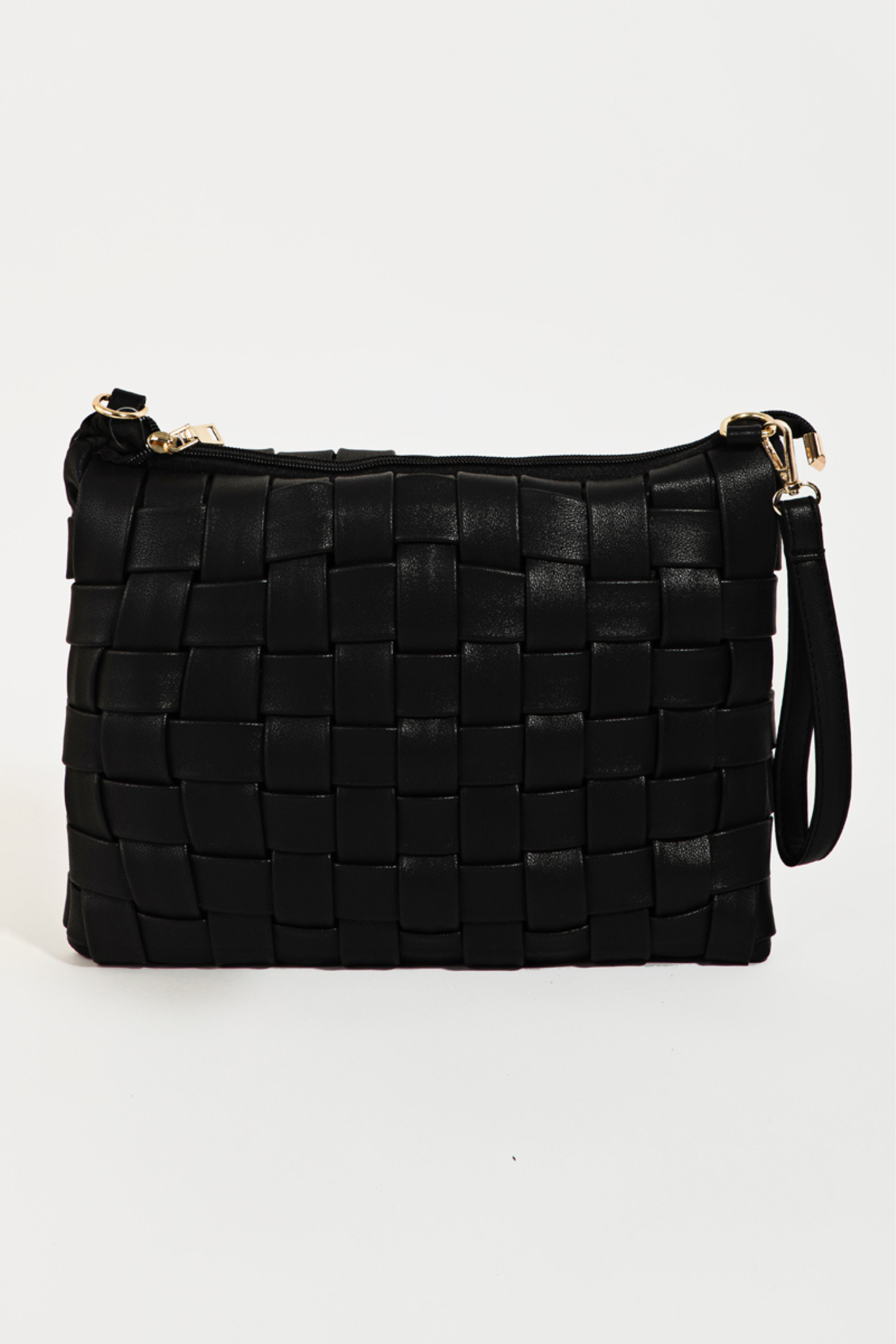 Keen Woven Clutch in Black