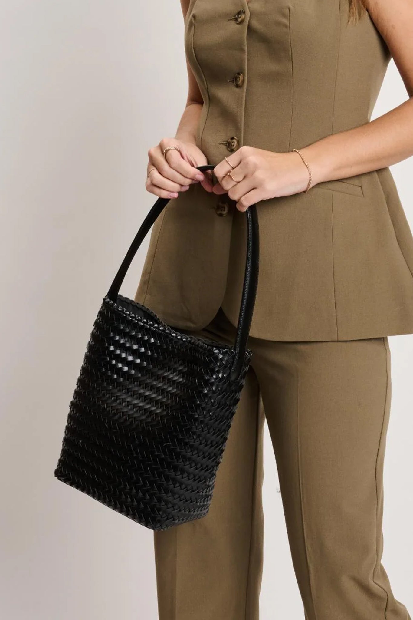 Marina Bucket Tote in Black