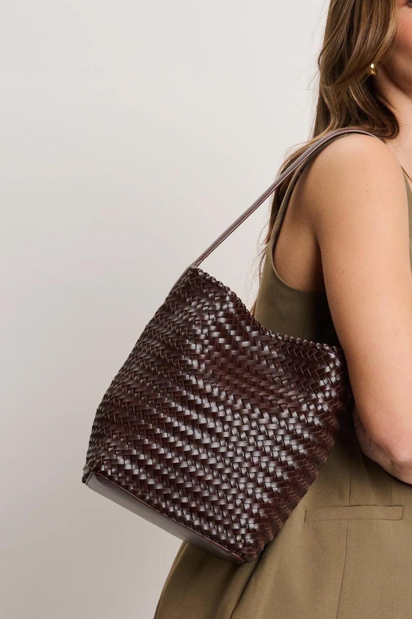 Marina Bucket Tote in Espresso