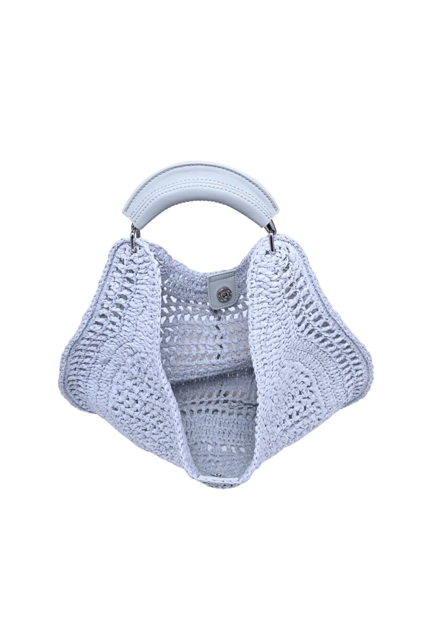 Marisol Crochet Hobo Bag in Ice Blue