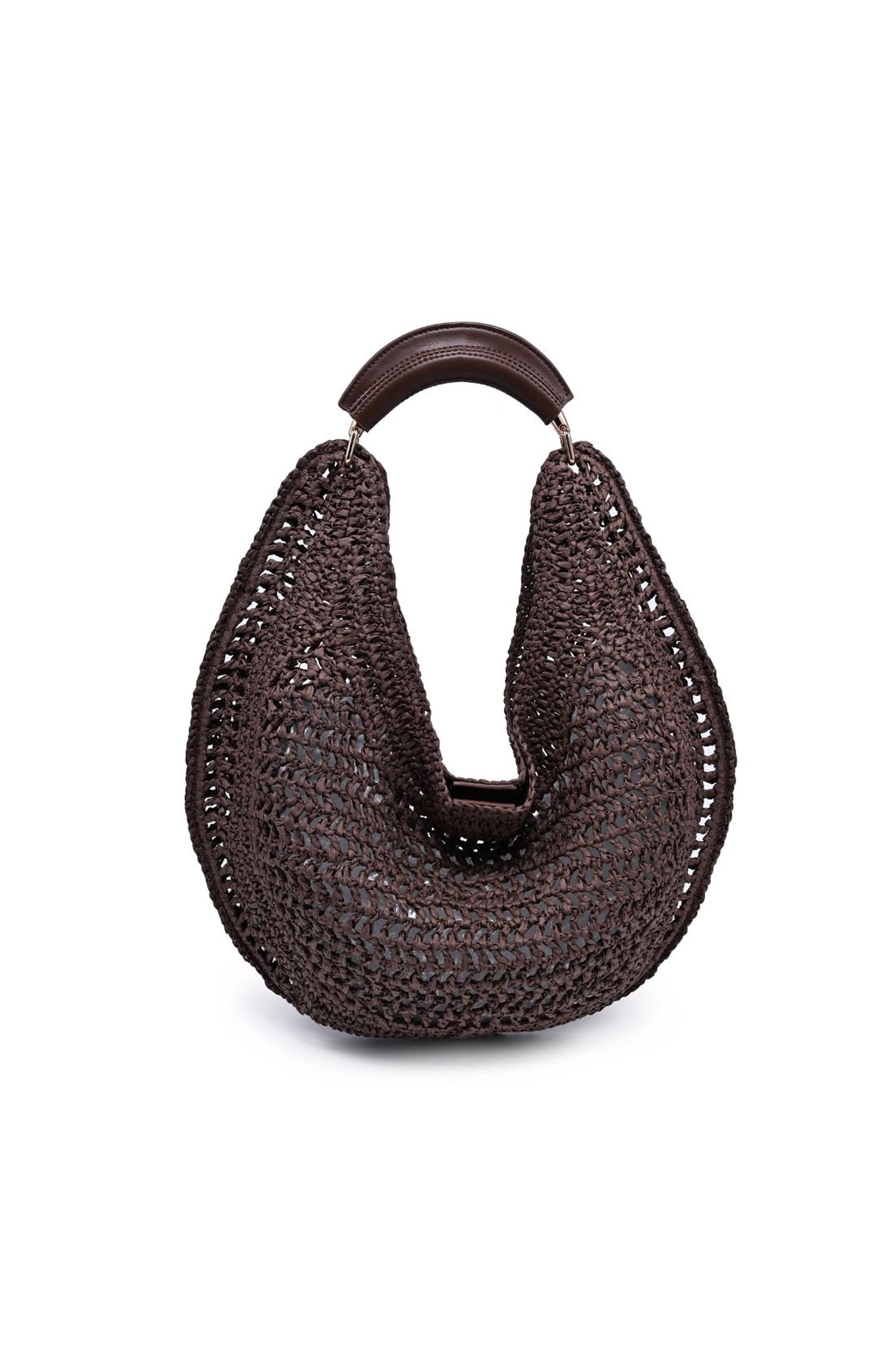 Marisol Crochet Hobo Bag in Chocolate
