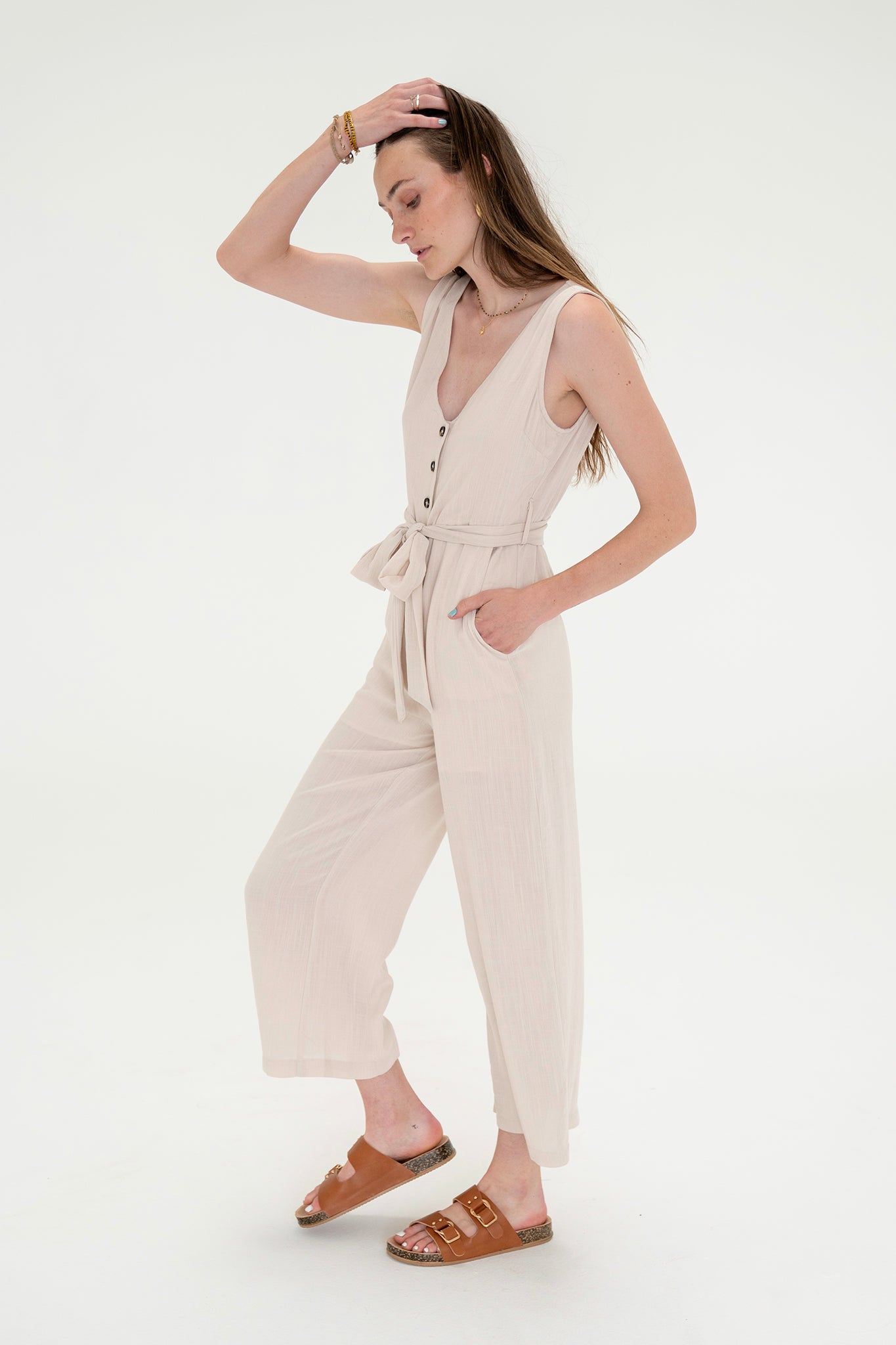 View 6 of Medanos Jumpsuit, a Jumpsuits from Larrea Cove. Detail: .