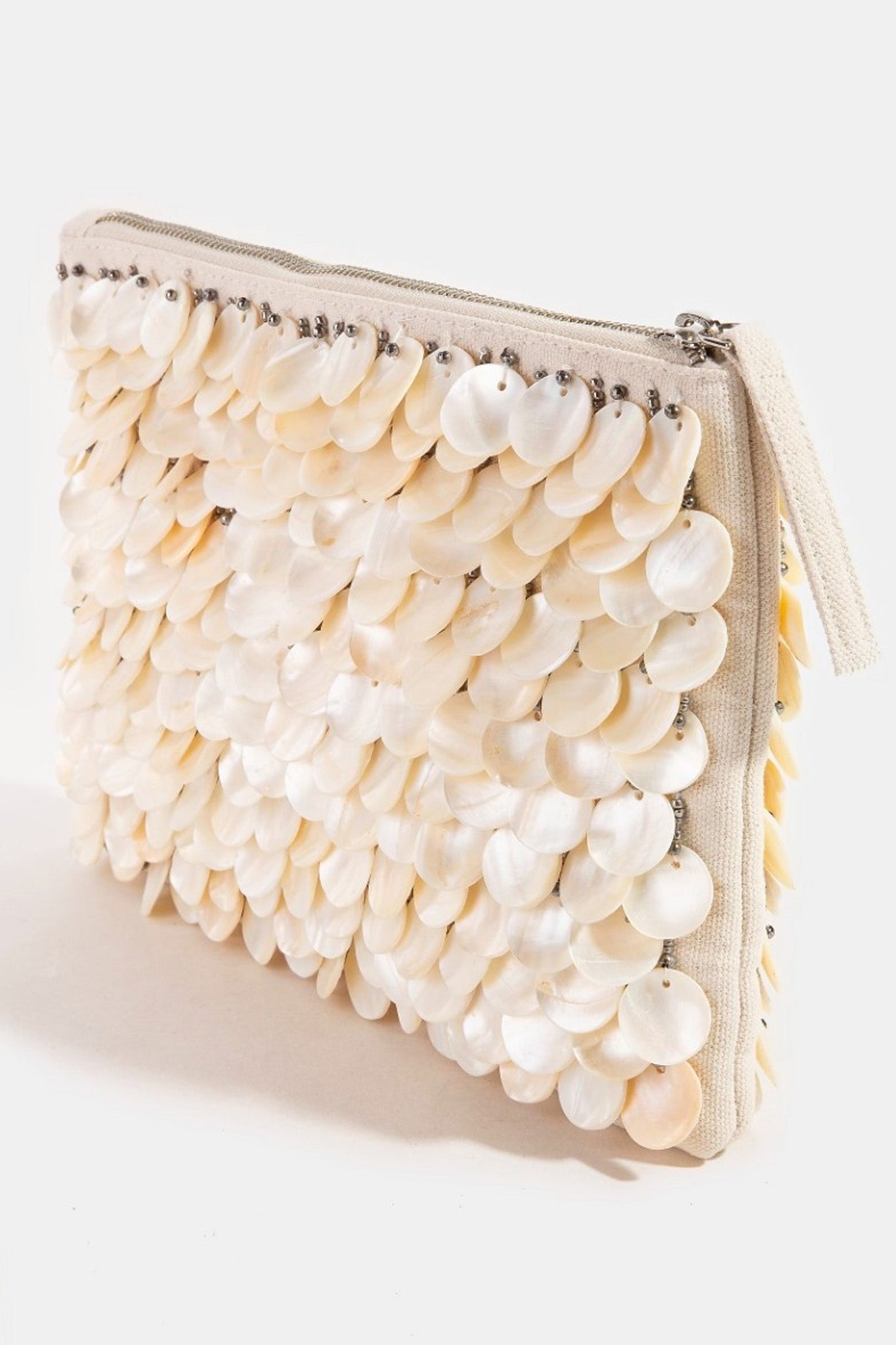 Mother Of Pearl Shell Discs Handbag