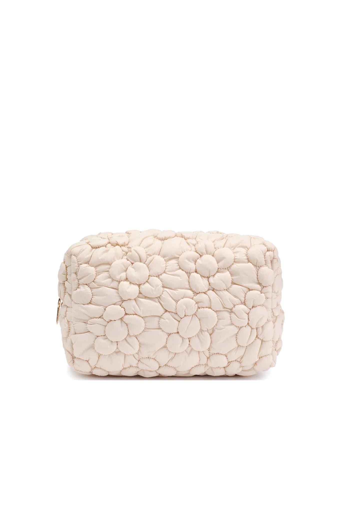 Nylon Cosmetic Pouch in Cream