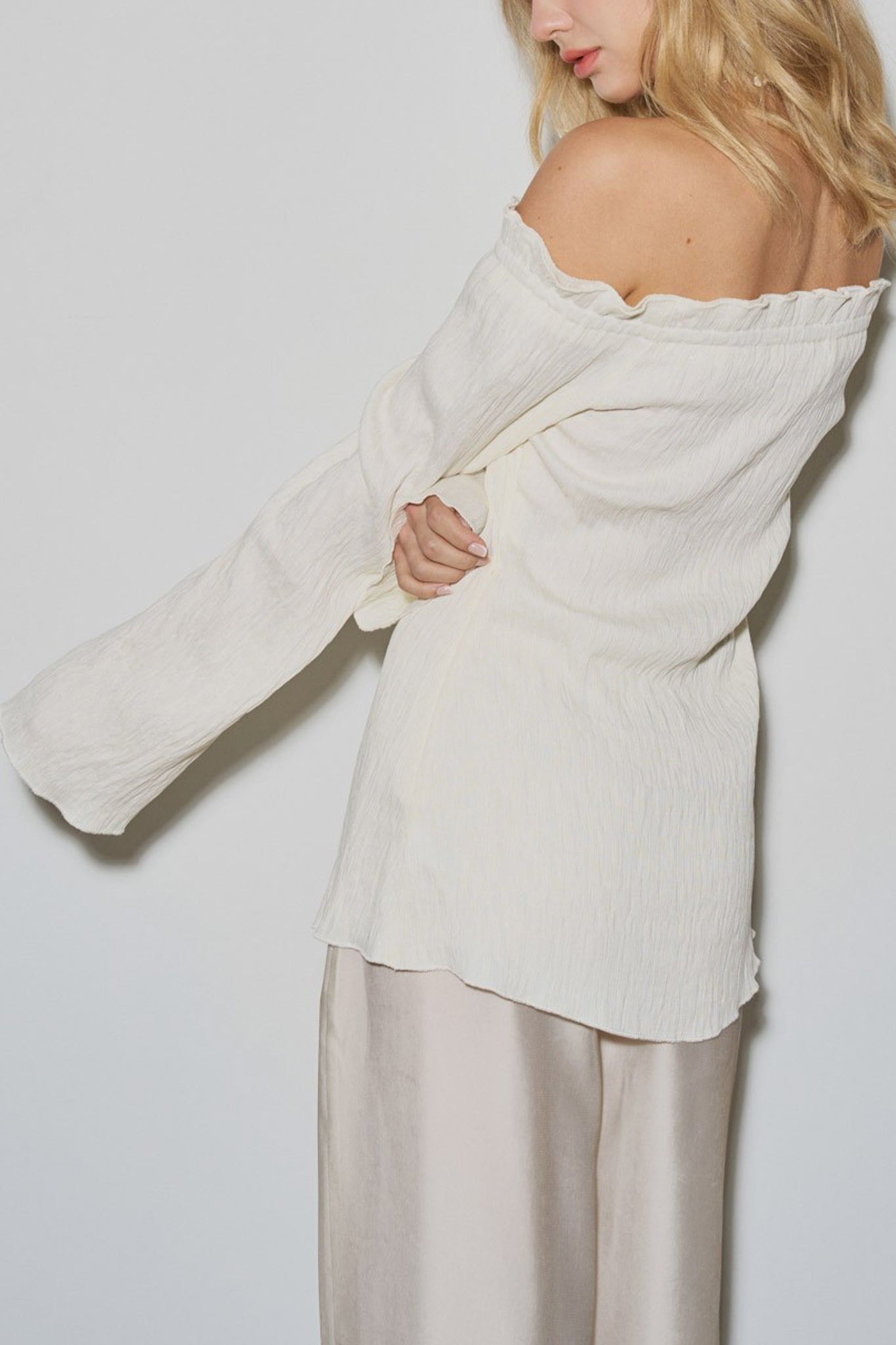 Off The Shoulder Long Sleeve Top