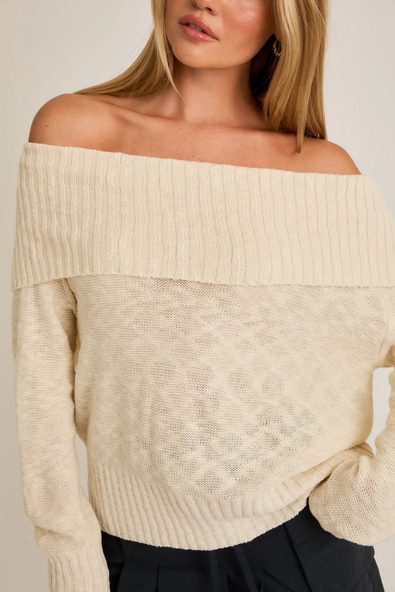 Off The Shoulder Sweater Top