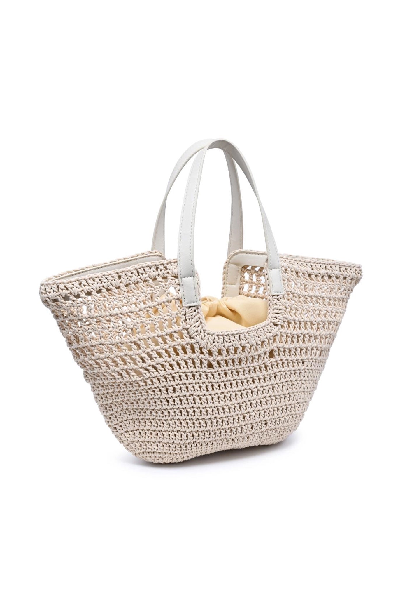 Paloma Crochet Tote in Ivory