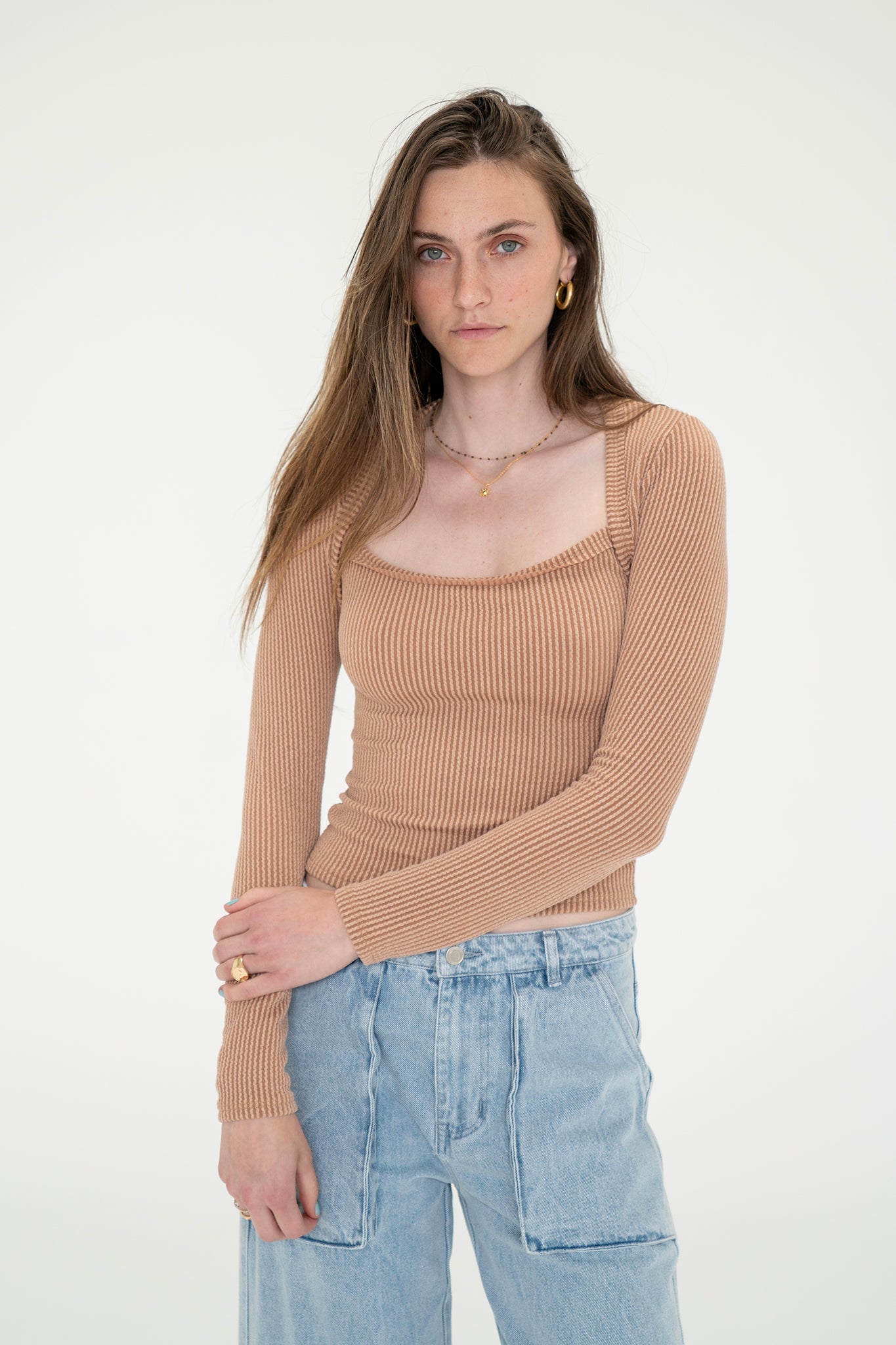 Ribbed Long Sleeve Top